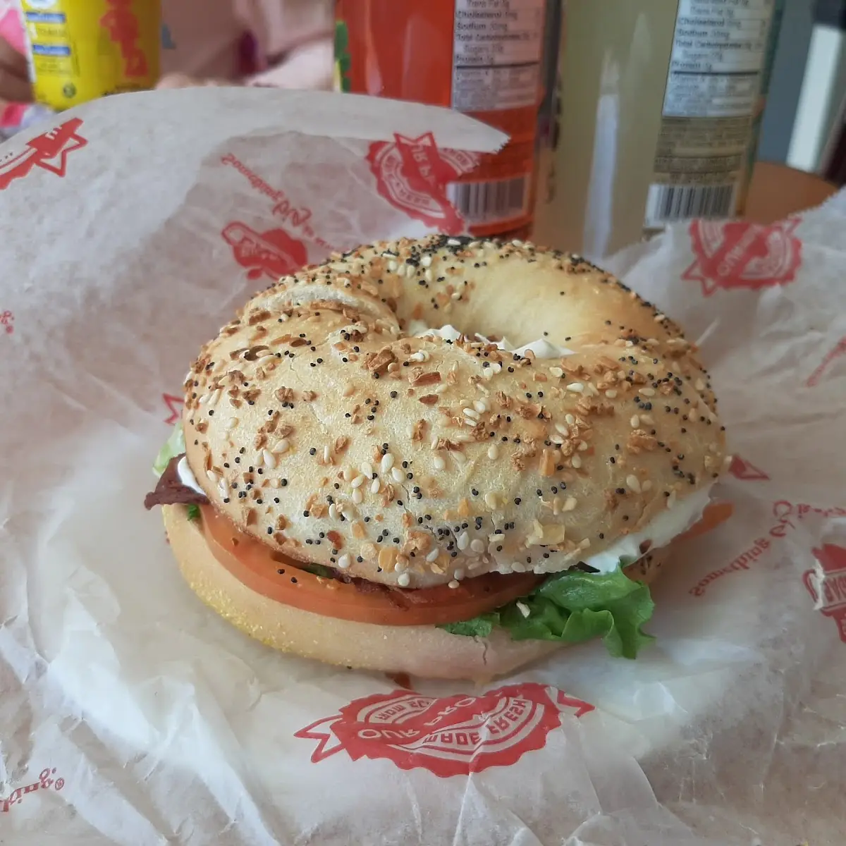 blt on Everything Bagel