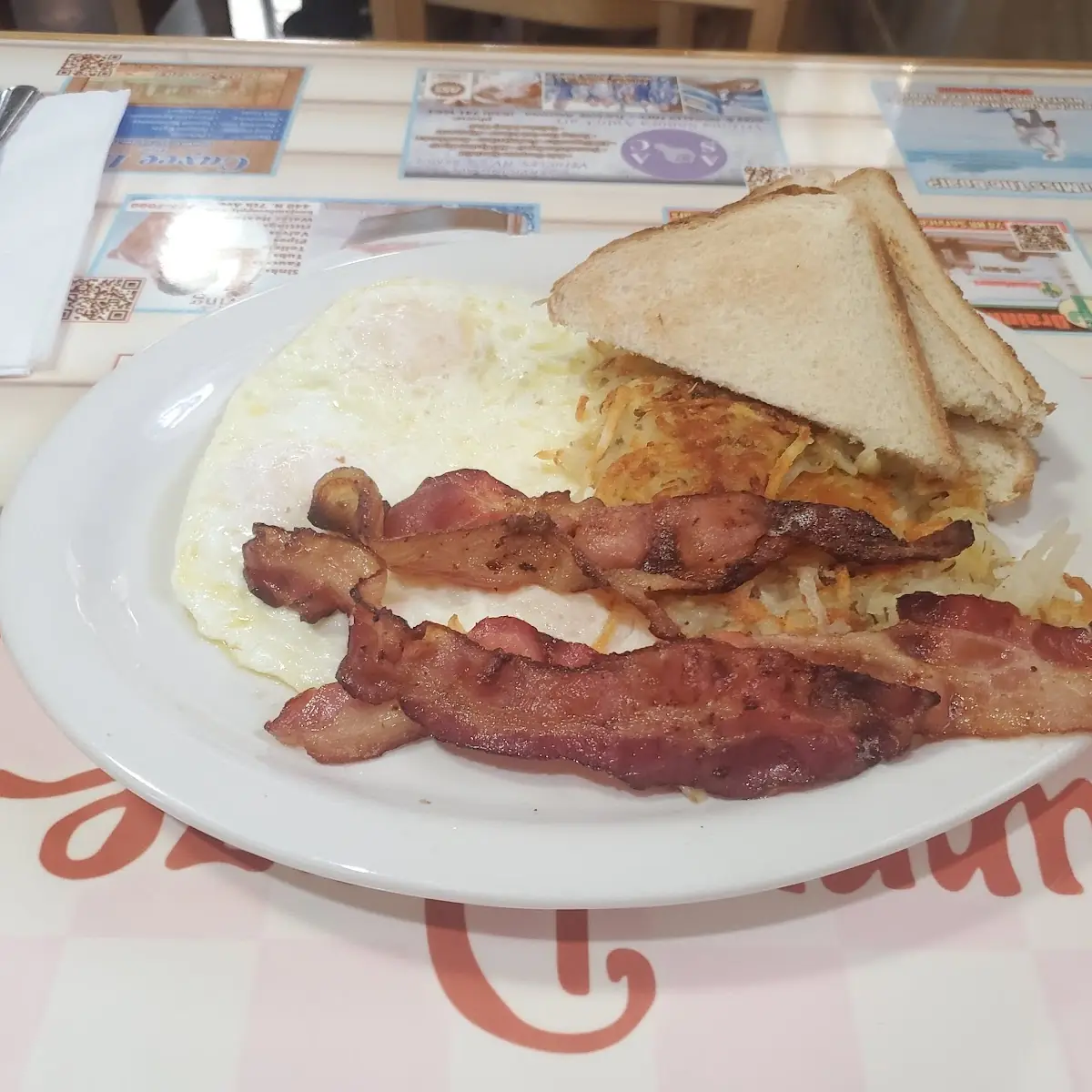Kids Egg Bacon Hash Browns & Toast