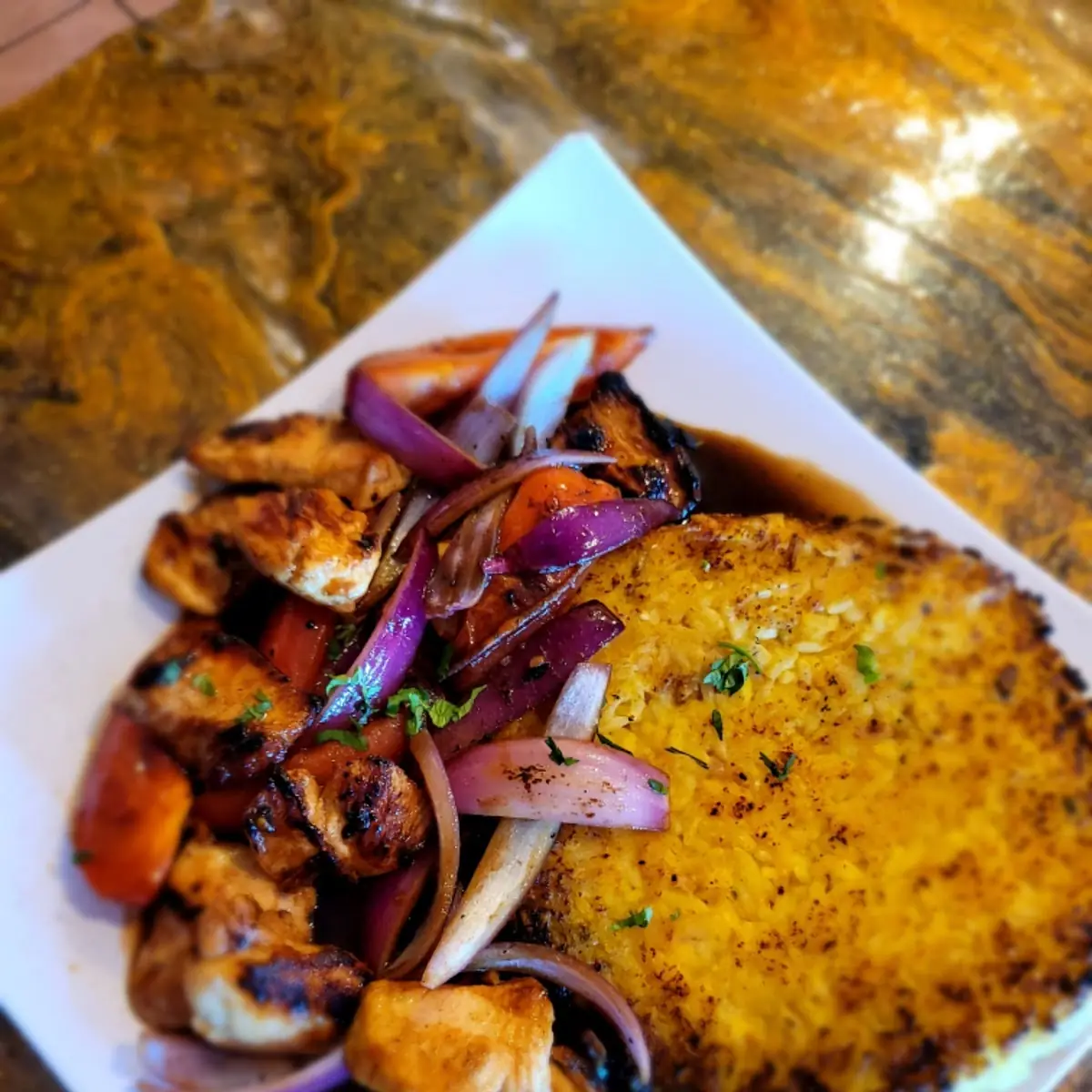 Tacu Tacu Pollo Saltado