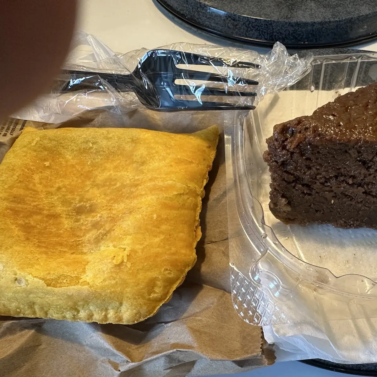 Beef Patty Black Cake Slice
