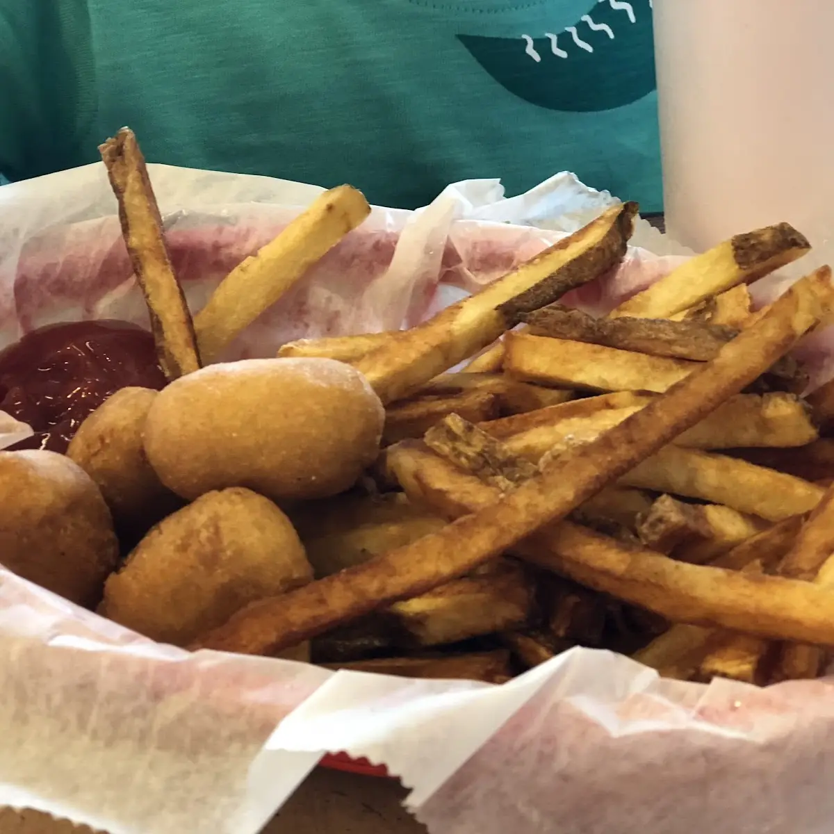 Corn Dog and Fries