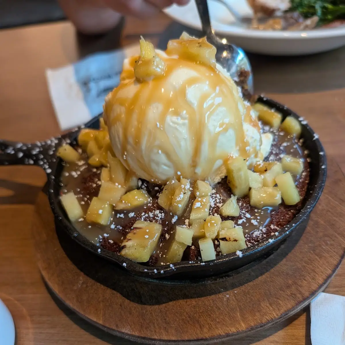 Skillet Cookie with Vanilla Ice Cream
