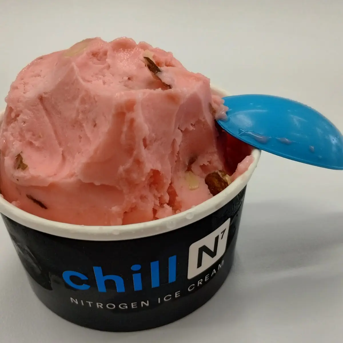 Cotton Candy DF Ice Cream with Sliced Almonds
