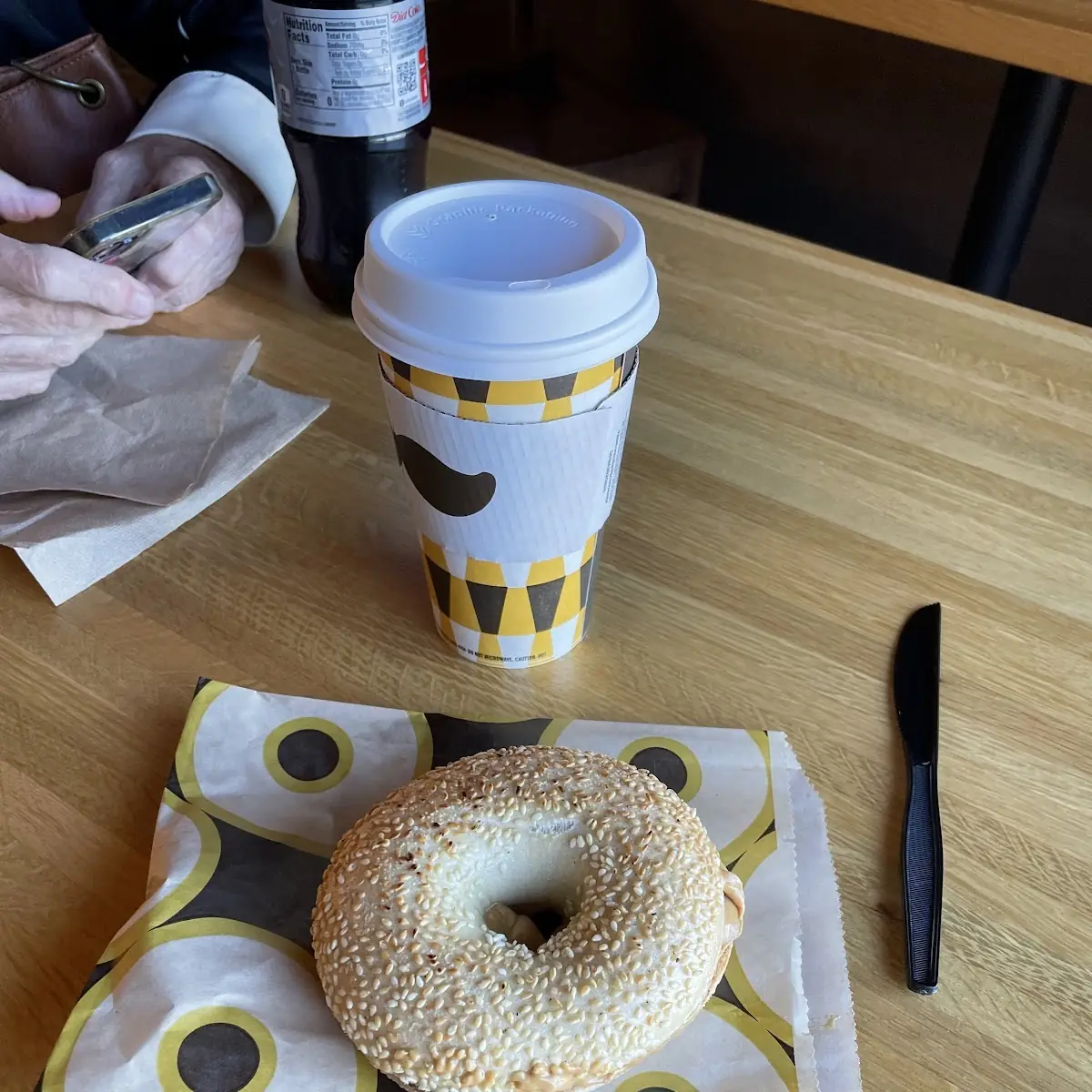 Sesame Bagel with Peanut Butter