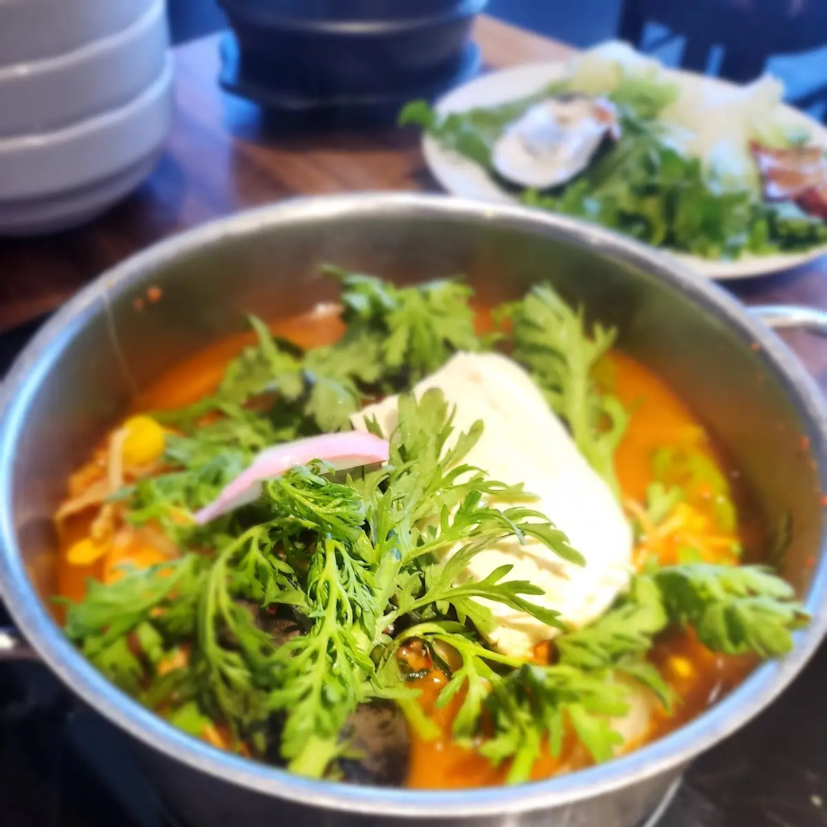Spicy Seafood Soup Lunch Set