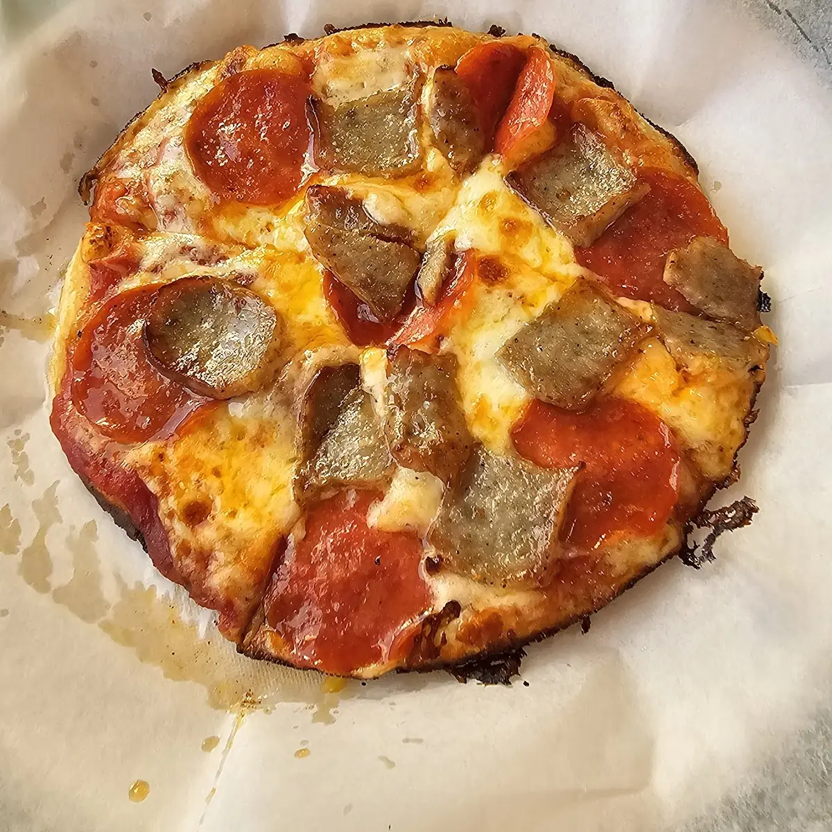 Pepperoni and Sausage Personal Pizza