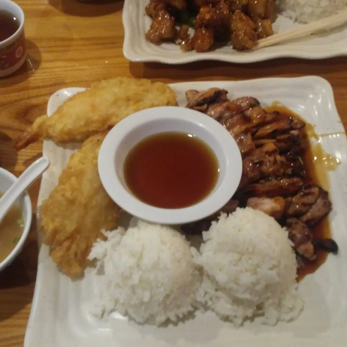 Chicken Teriyaki and Shrimp Tempura