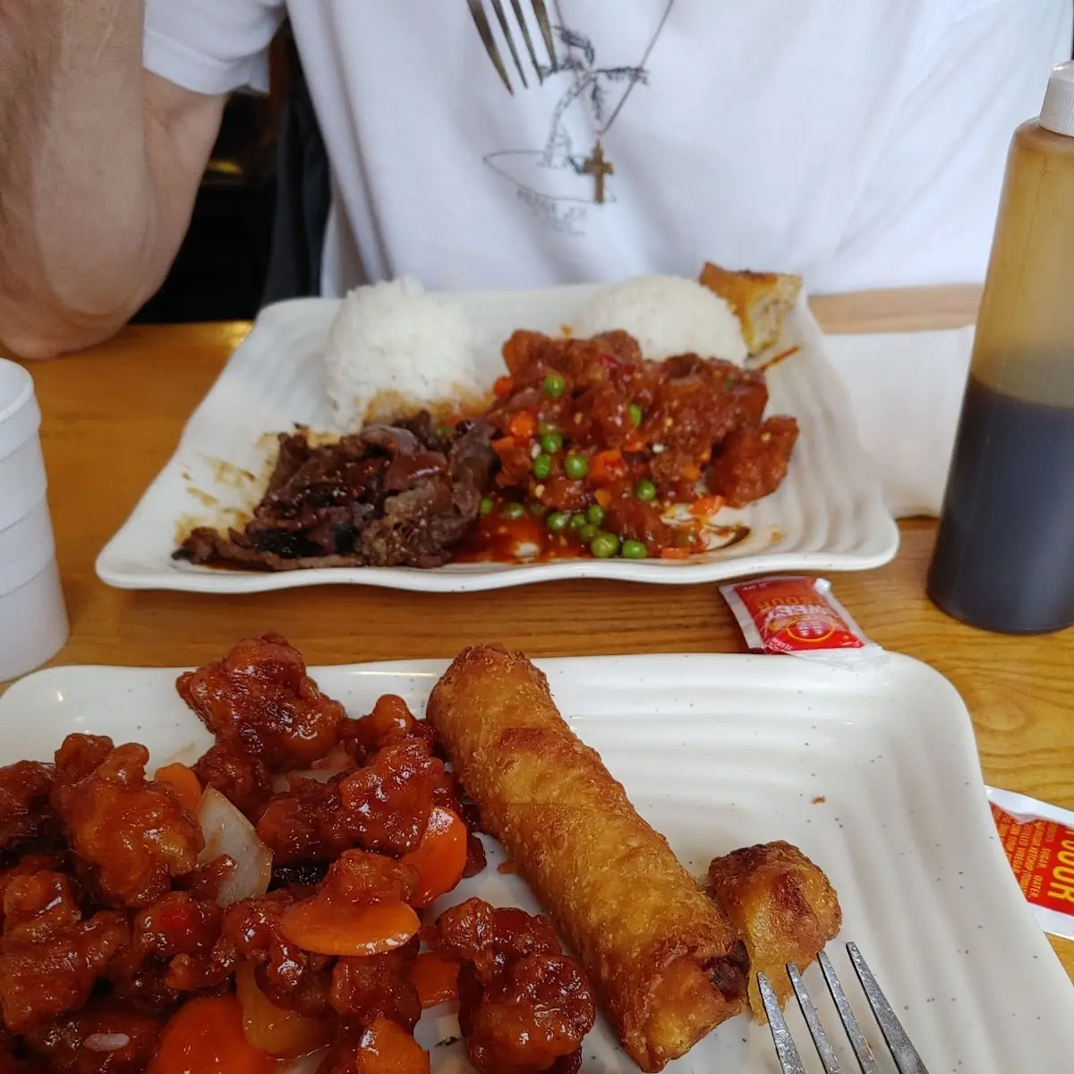 Sweet Sour Chicken & Egg Rolls