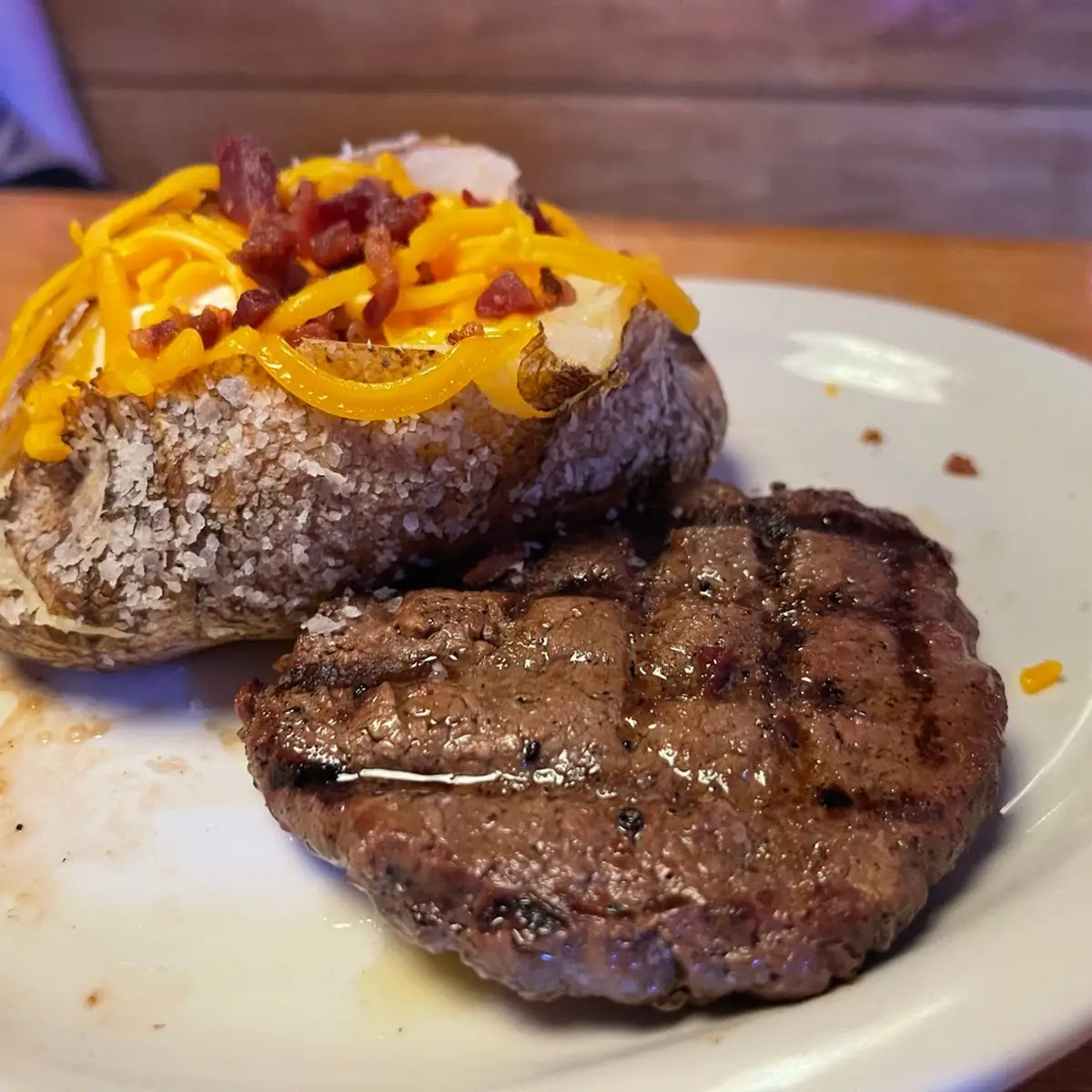 6oz Sirloin with Loaded Baked Potato