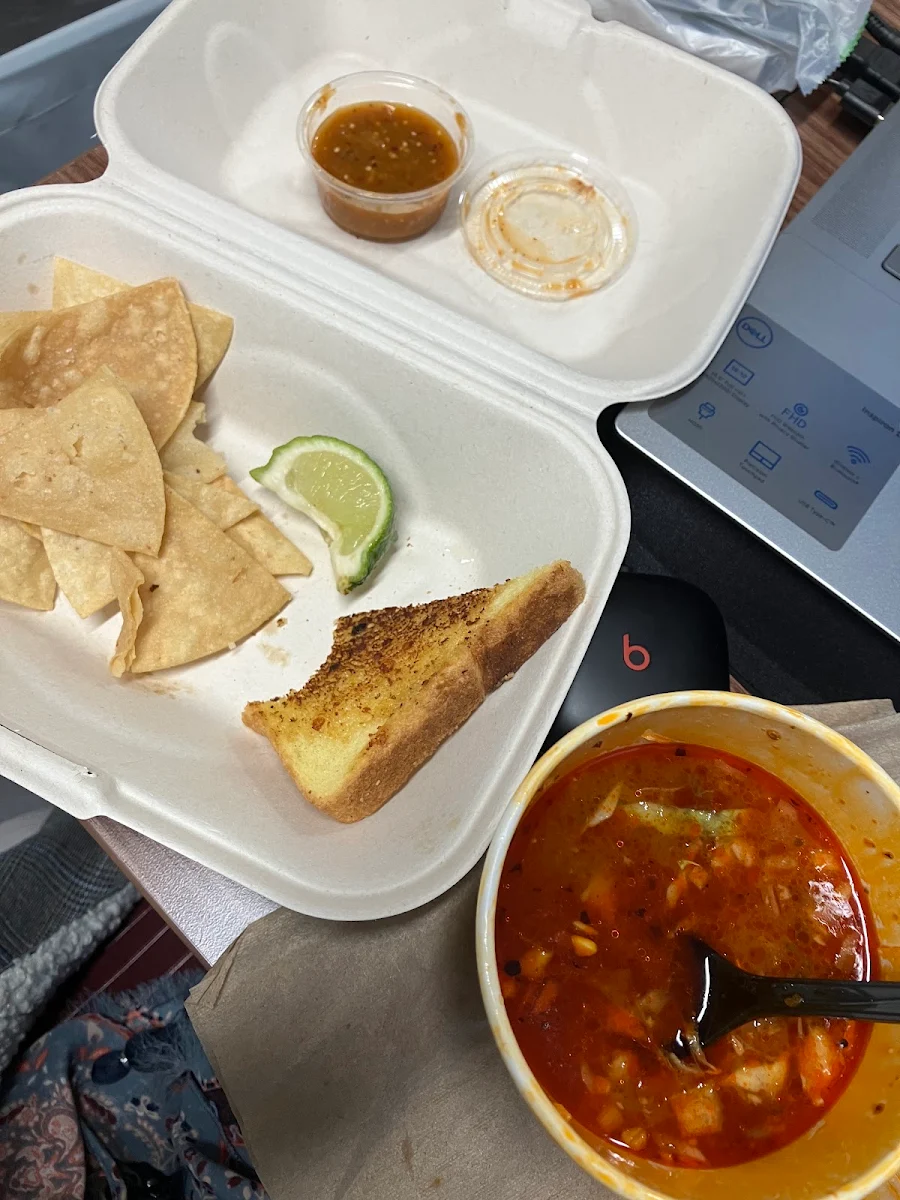 Pozole and Texas Toast