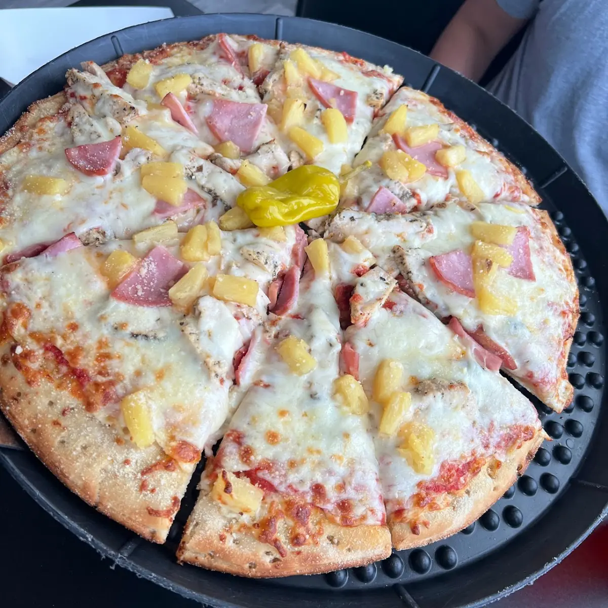 Ham and Pineapple Thin Crust Pizza