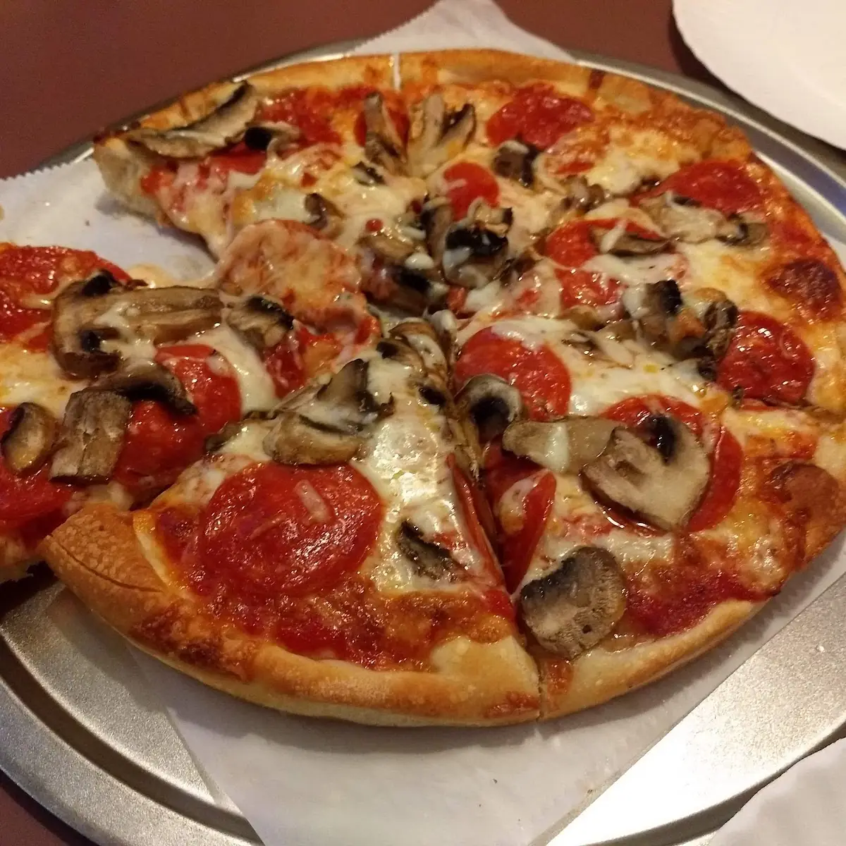 Pepperoni and Mushroom Pizza