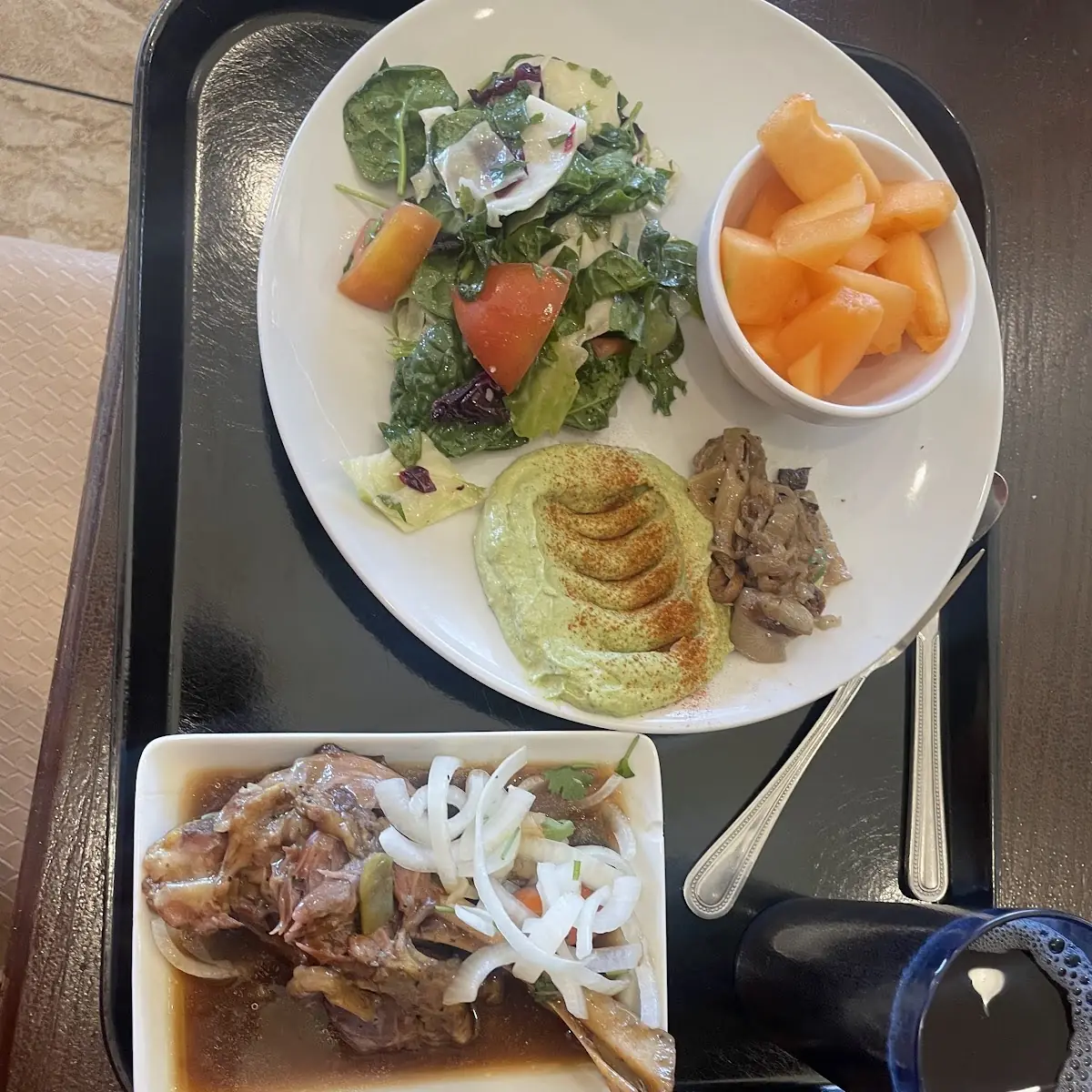 Lamb Spinach Humus Spinach Salad