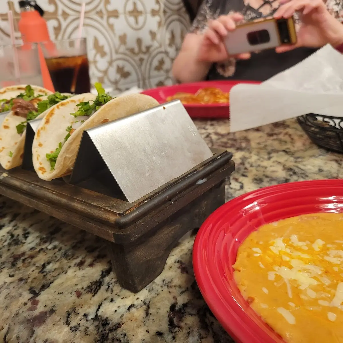Taco Combo w Refried Beans and Rice
