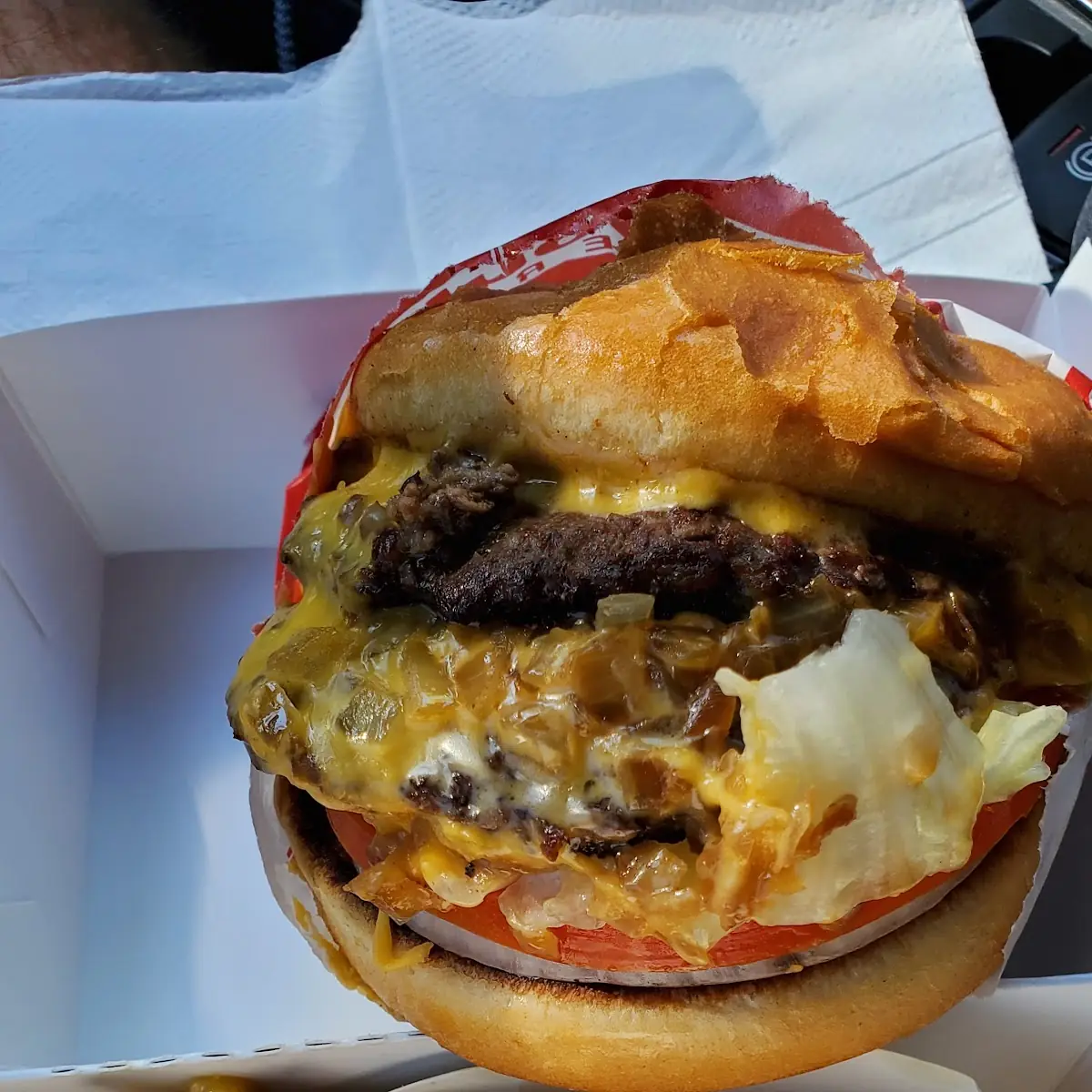 Double-Double Burger with Grilled Onions