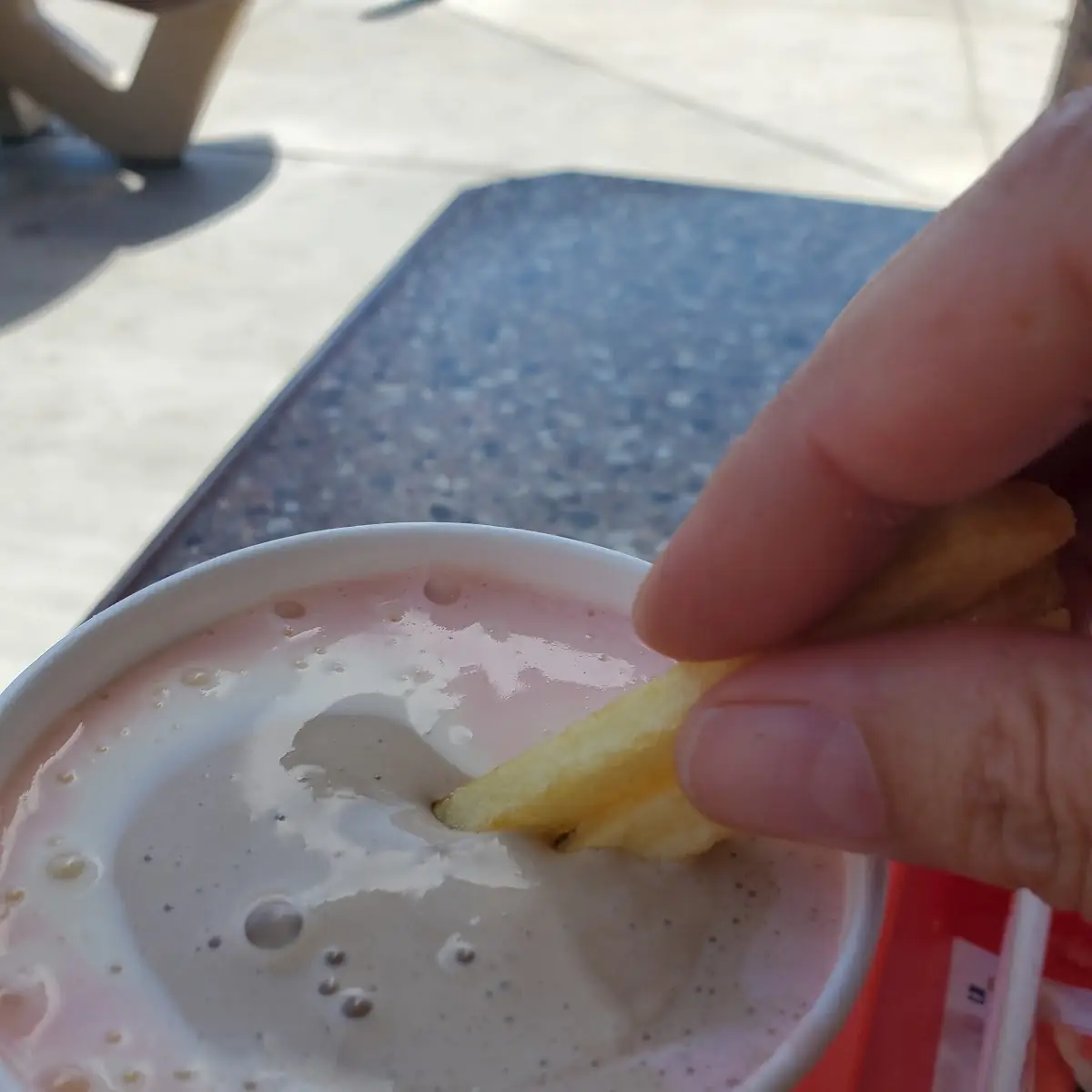 Neapolitan Shake with French Fries