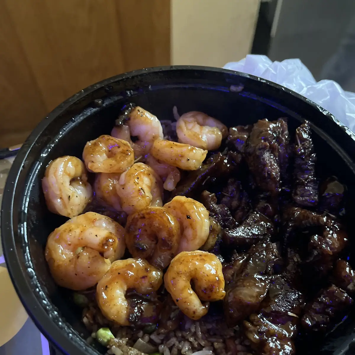 Bourbon Chicken & Shrimp