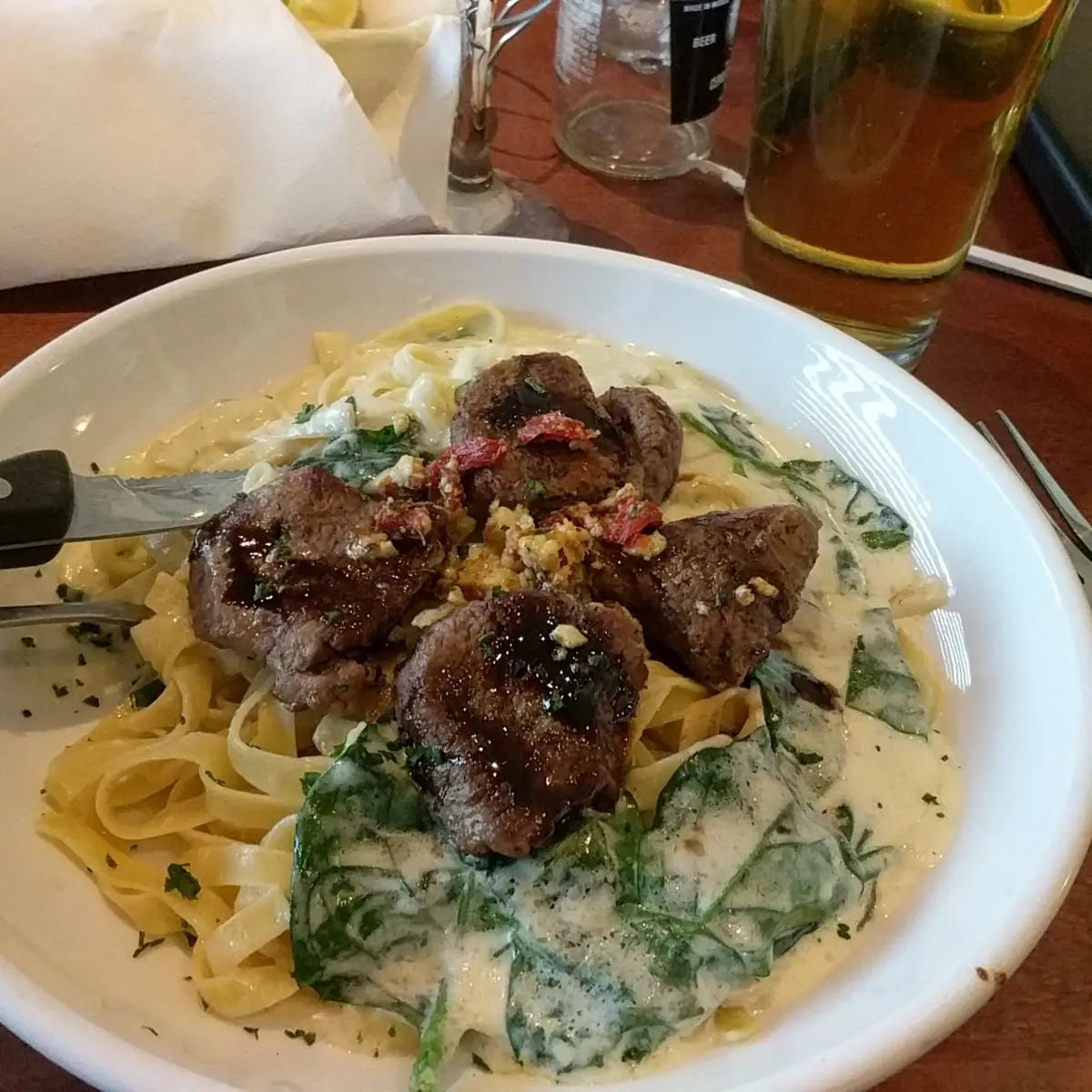 Steak Gorgonzola Alfredo