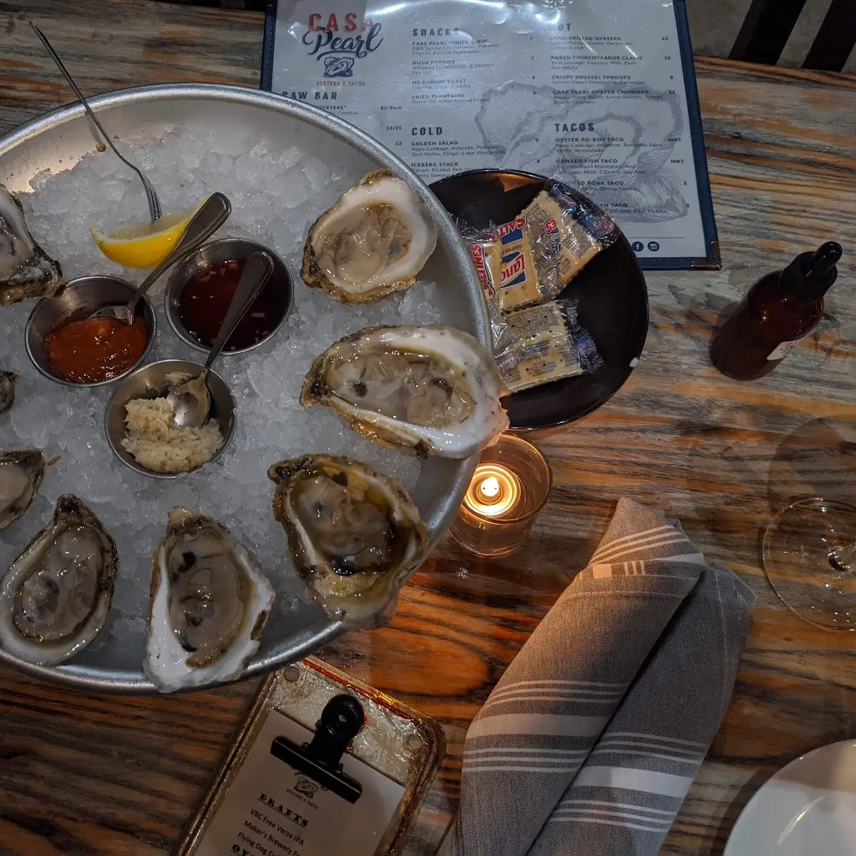 East Coast Oysters on the Half Shell