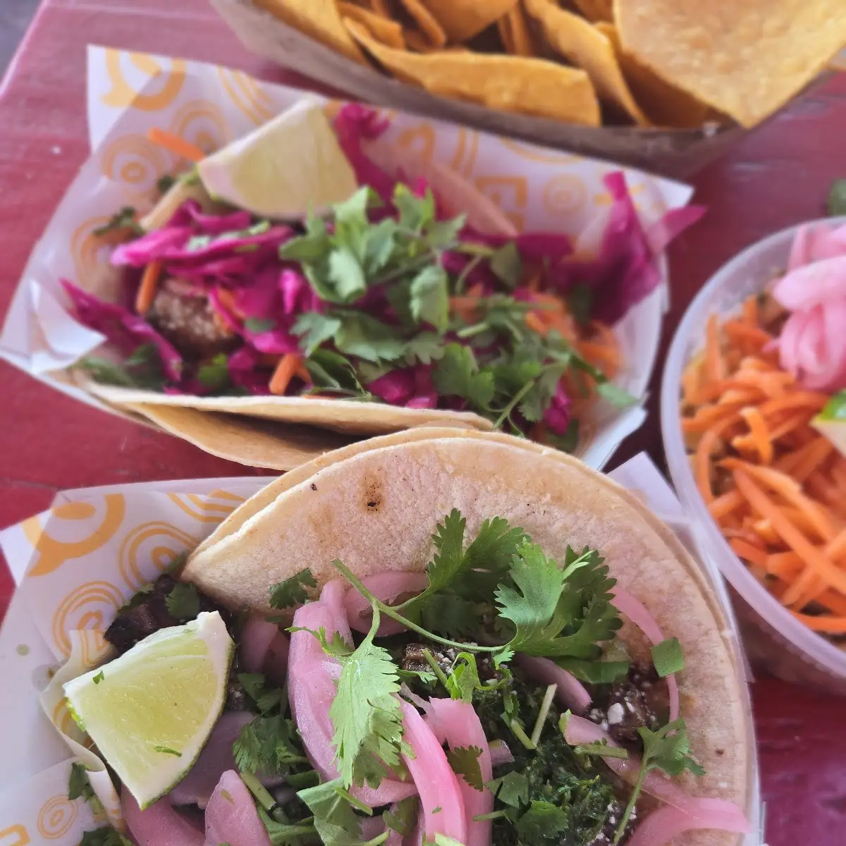 Steak and Carnita Tacos