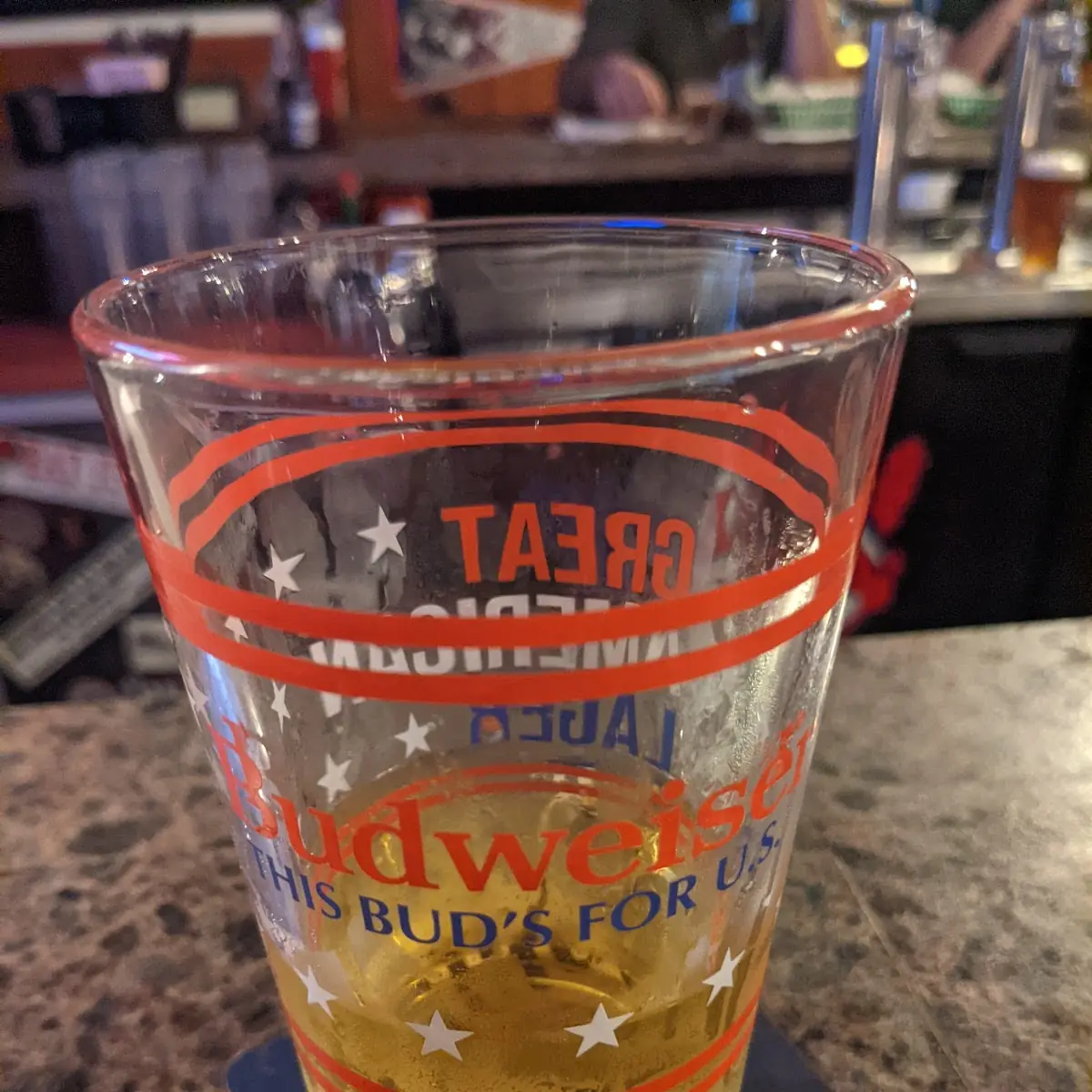 Ice Cold Bud Light Draft Beer
