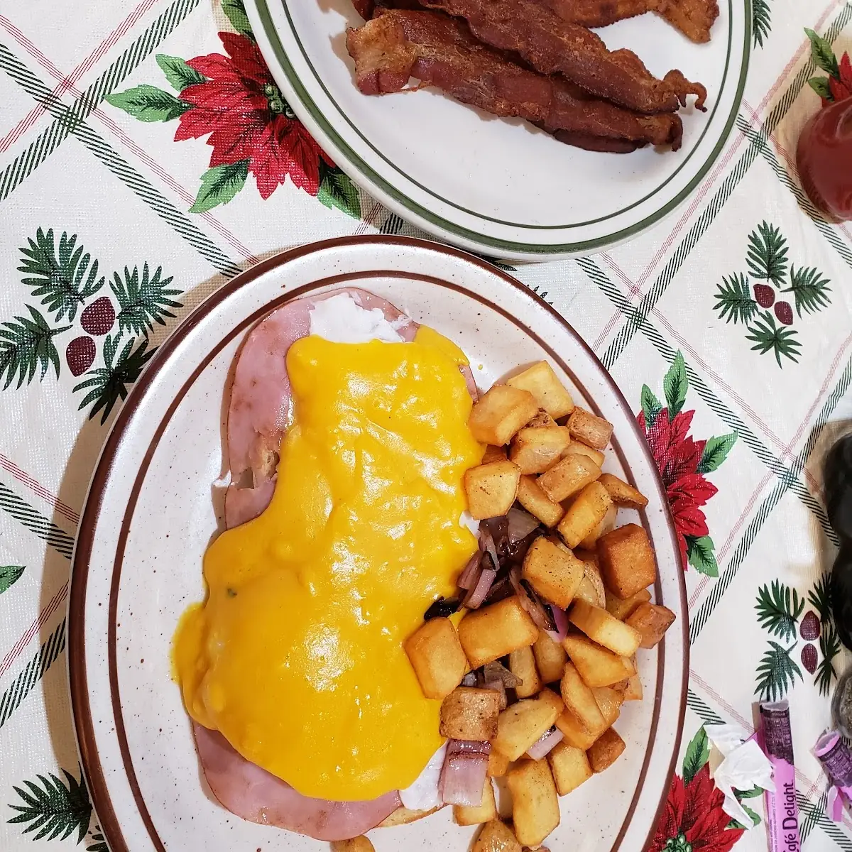 Eggs Benedict with Side of Bacon