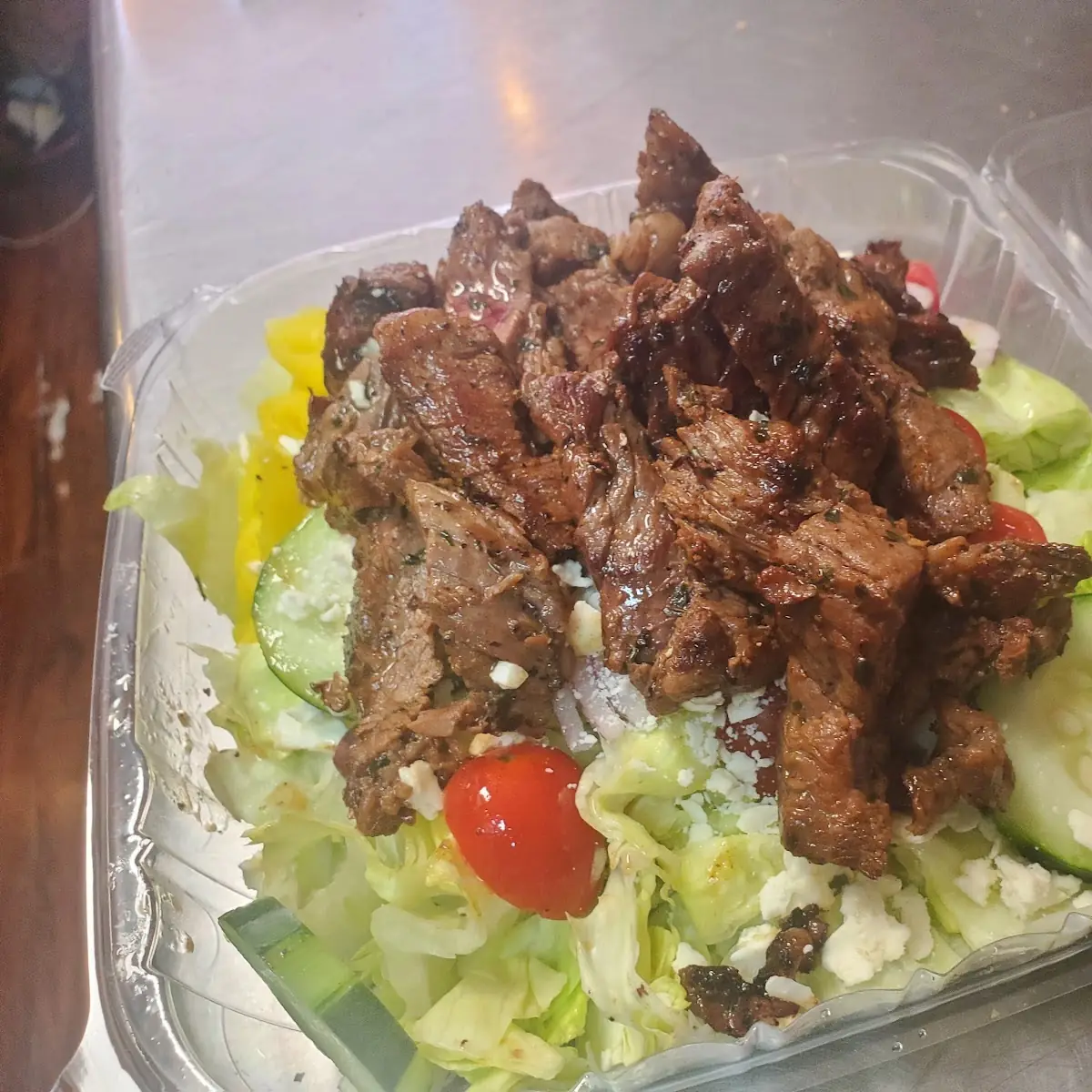 Greek Salad w Steak Tips
