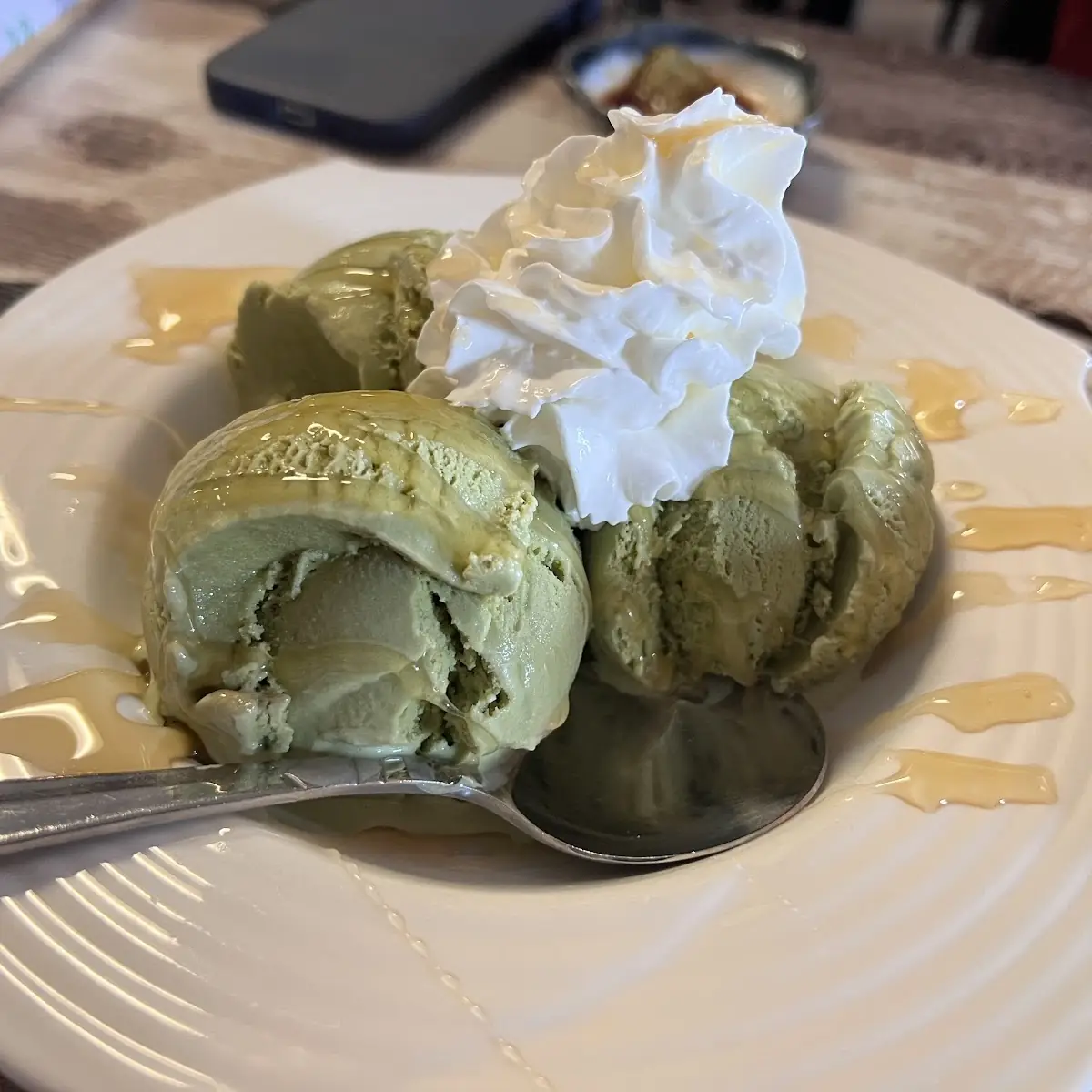 Fried Green Tea Ice Cream