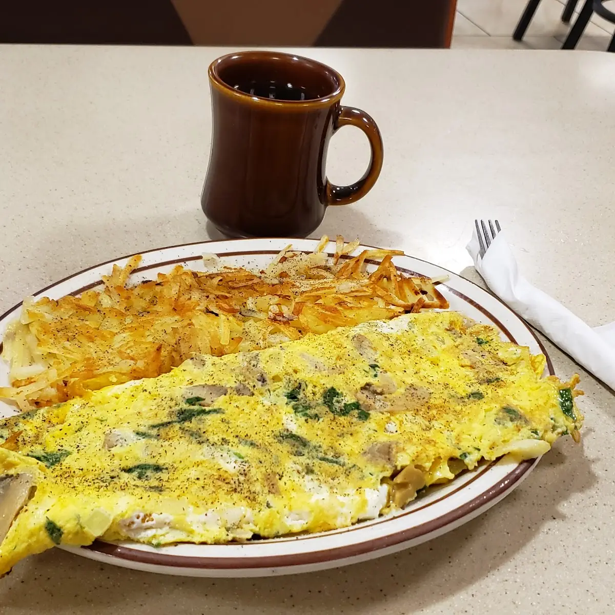 Spinach and Feta Cheese Omelette