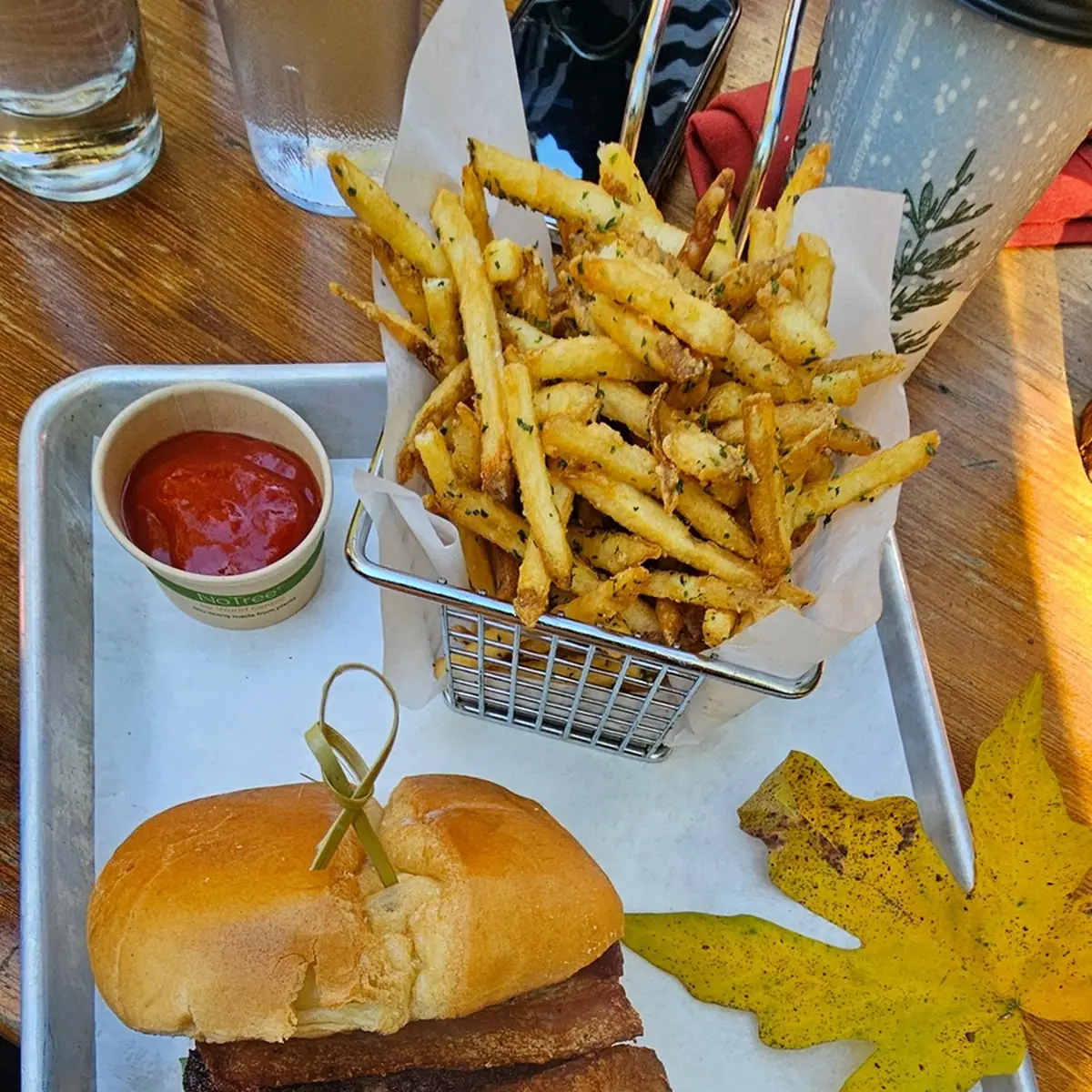 Bacon Burger and Fries