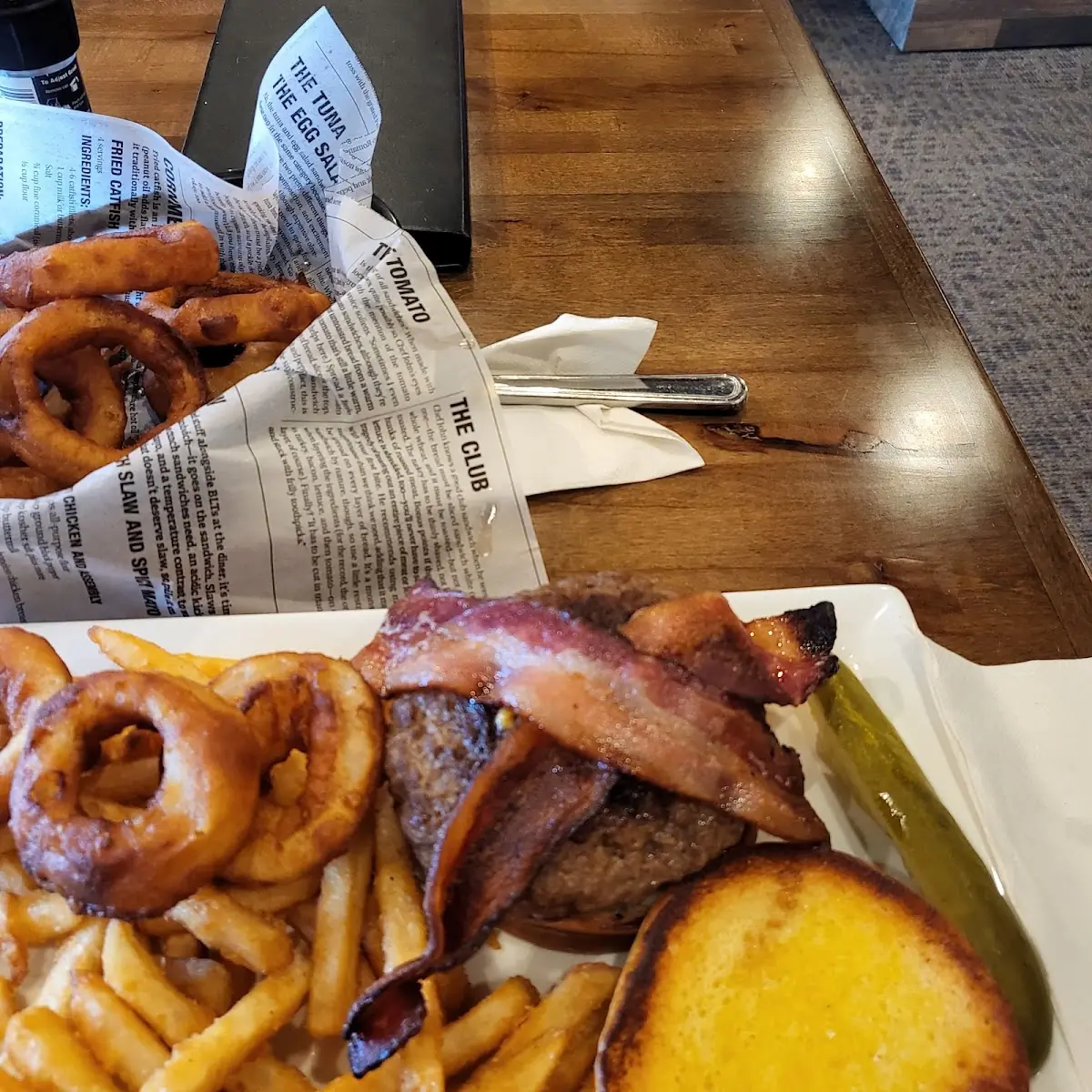 Fire Lucy Burger Combo Bacon Added
