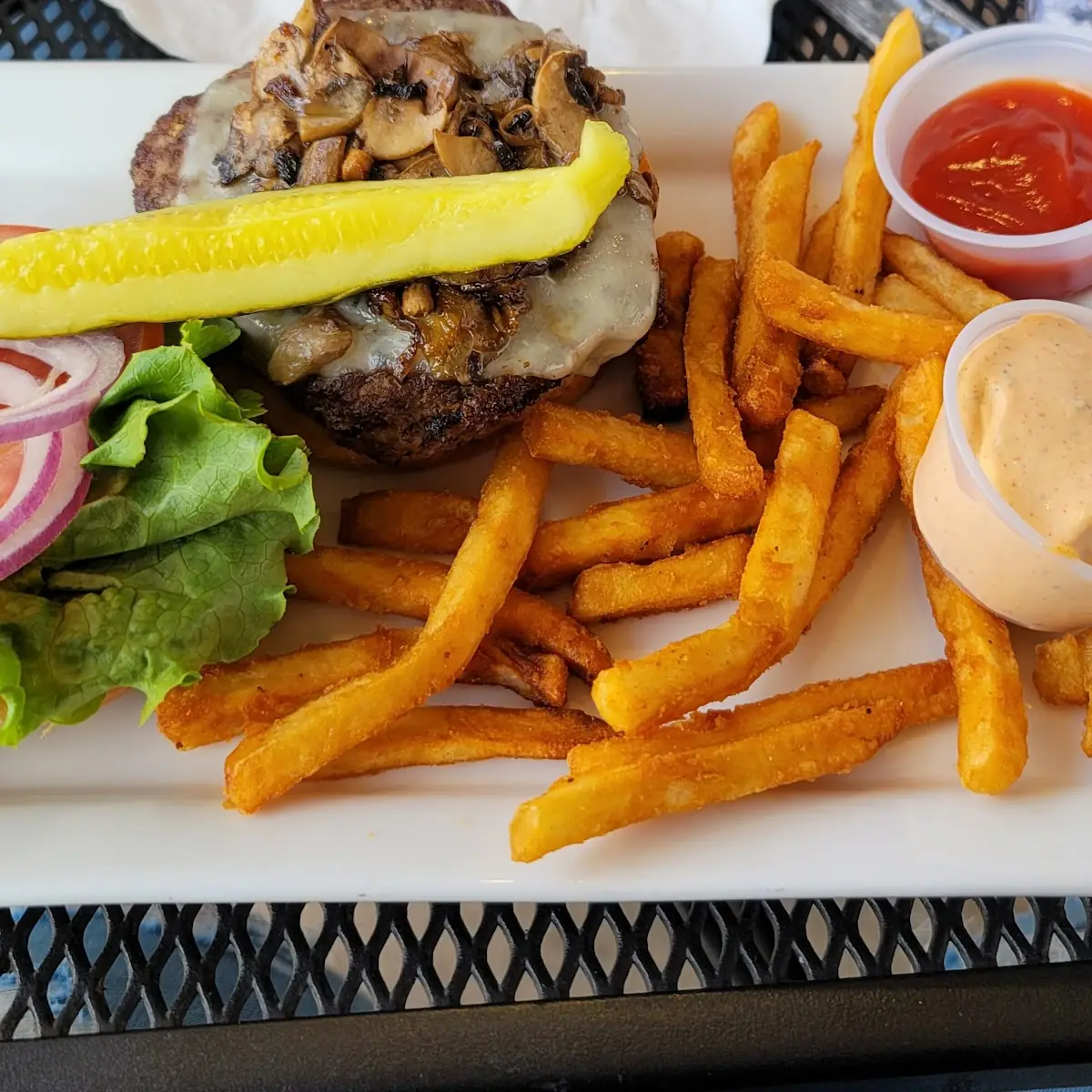 Mushroom Swiss Burger