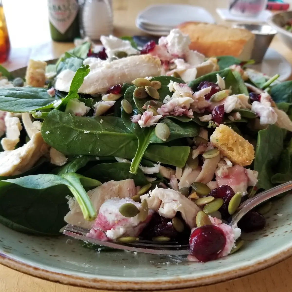 Smoked Chicken & Spinach Salad