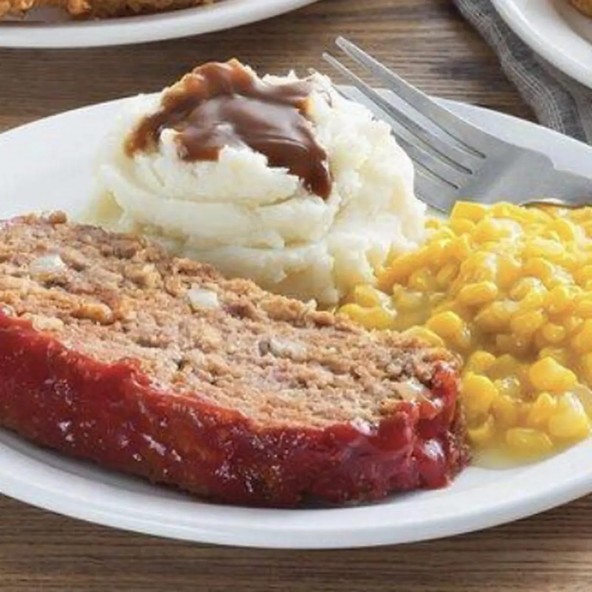 Meatloaf Mashed Potatoes & Corn