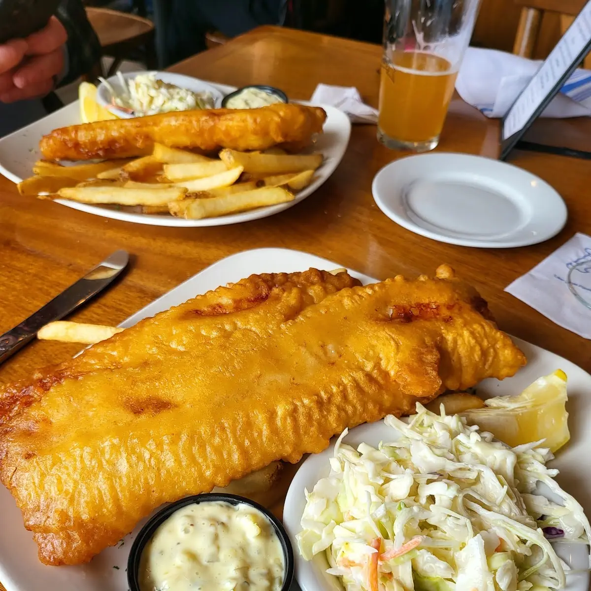 Lobster Roll and Fish and Chips