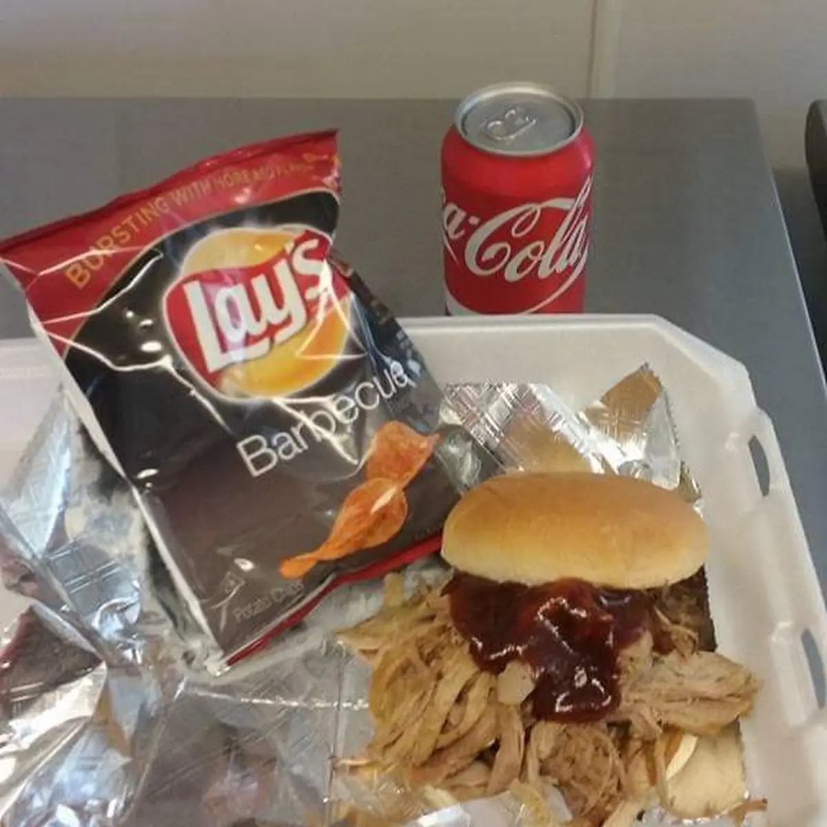 Pulled Pork Dinner with Lays Chips