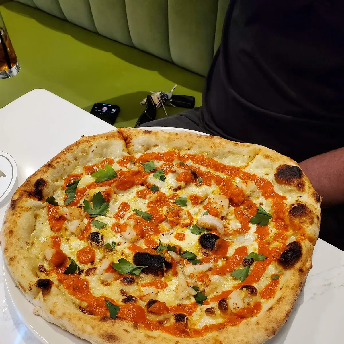 Argentine Prawn Pizza, FARO Pizza