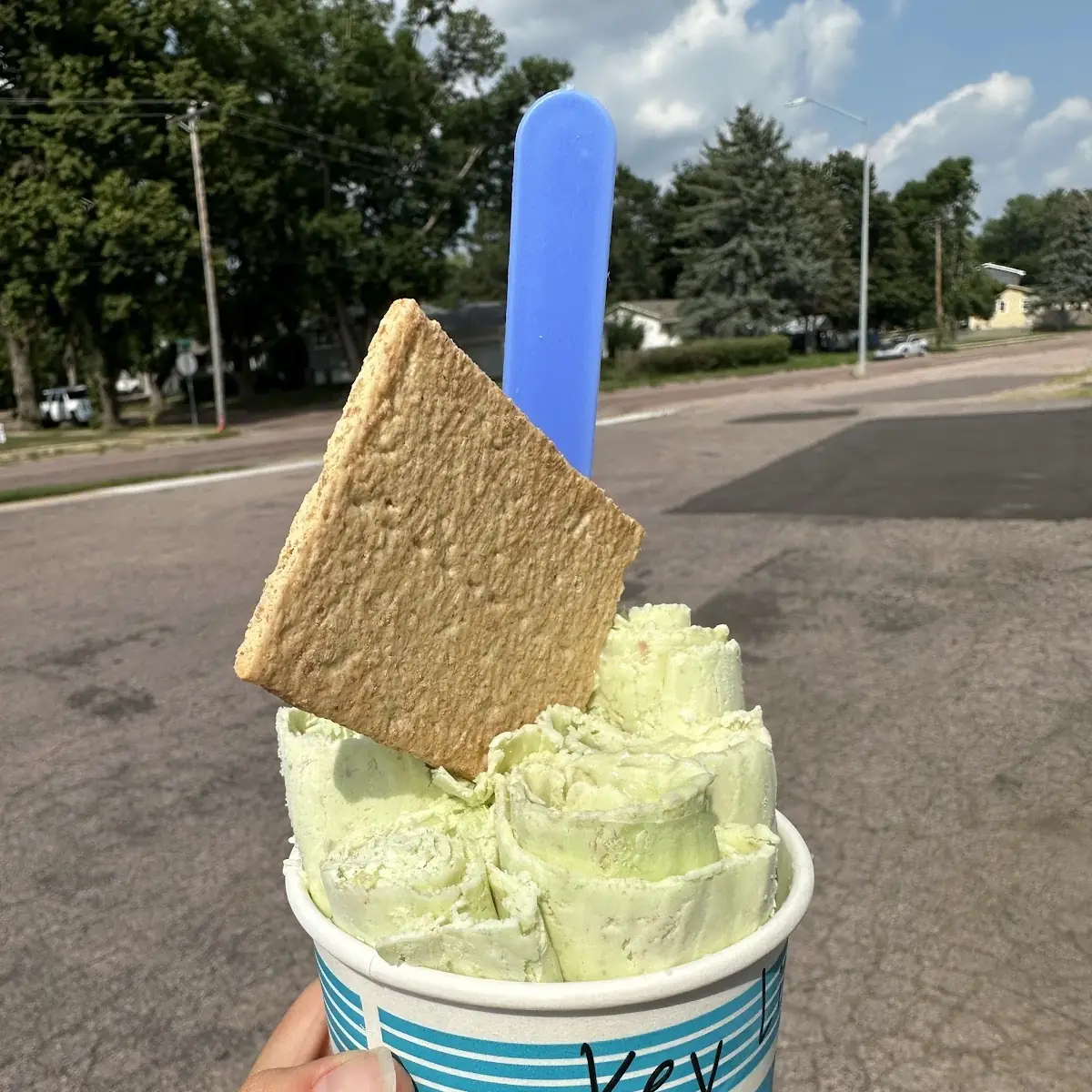 Key Lime Pie Rolled Ice Cream