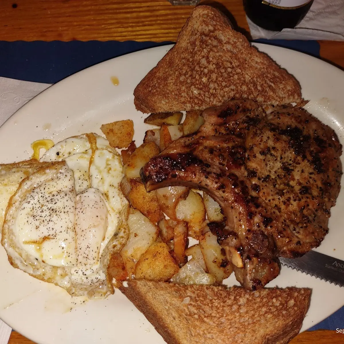 Pork Chop and Eggs