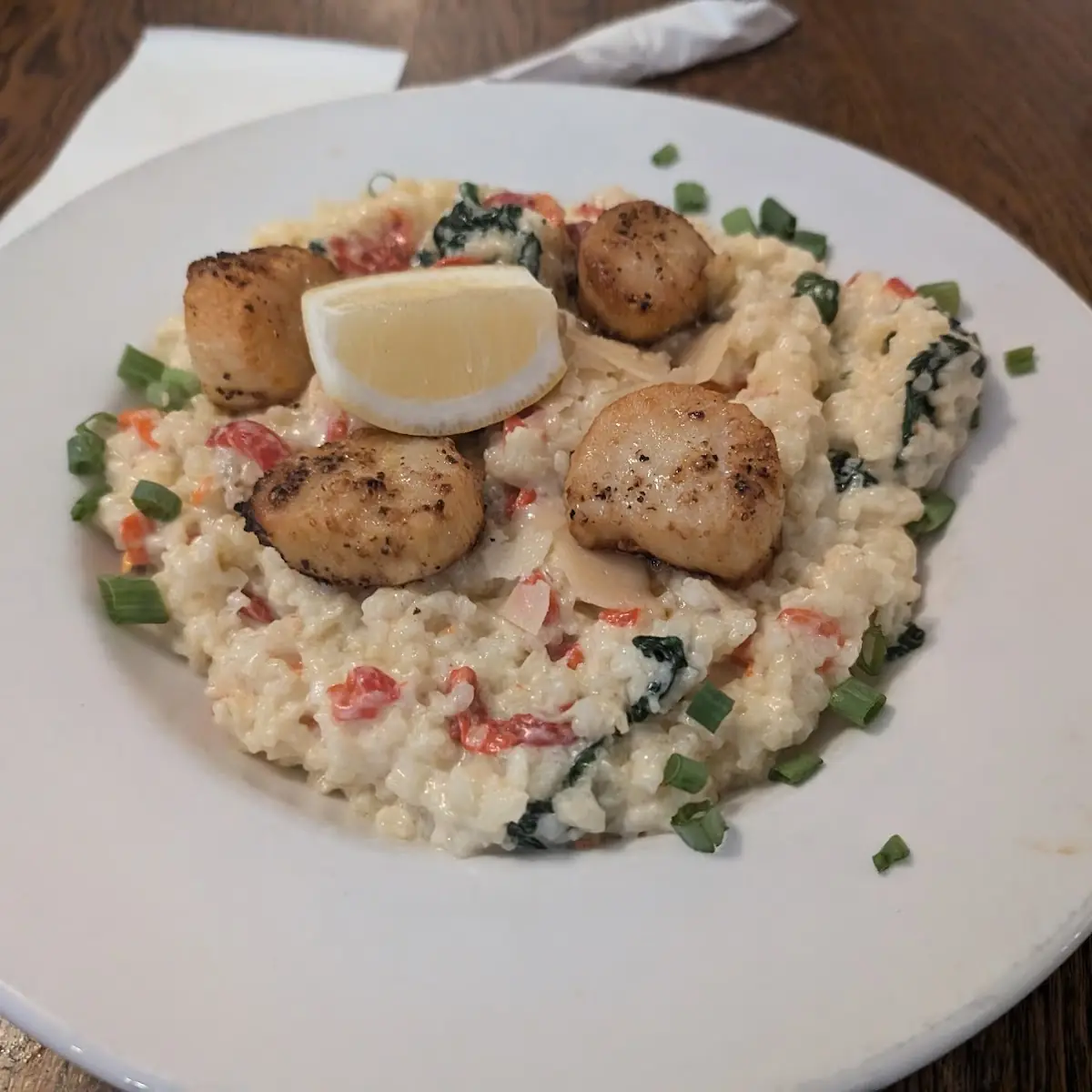 Creamy Lemon Pepper Scallop Risotto
