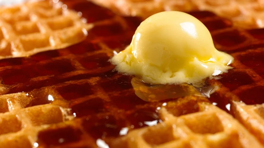 Classic Waffle Two Eggs on the Side & Beverage