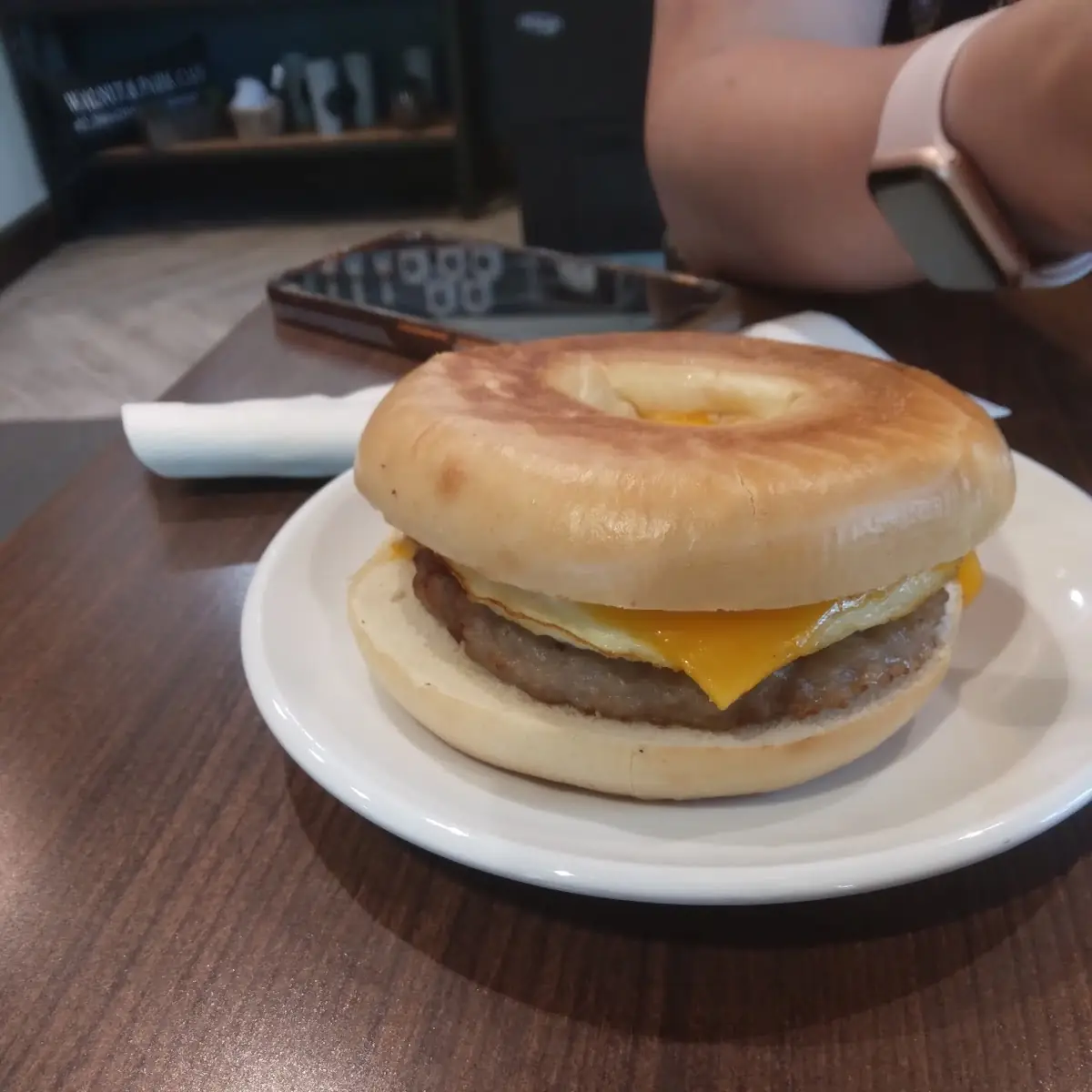 Sausage Egg and Cheese Bagel
