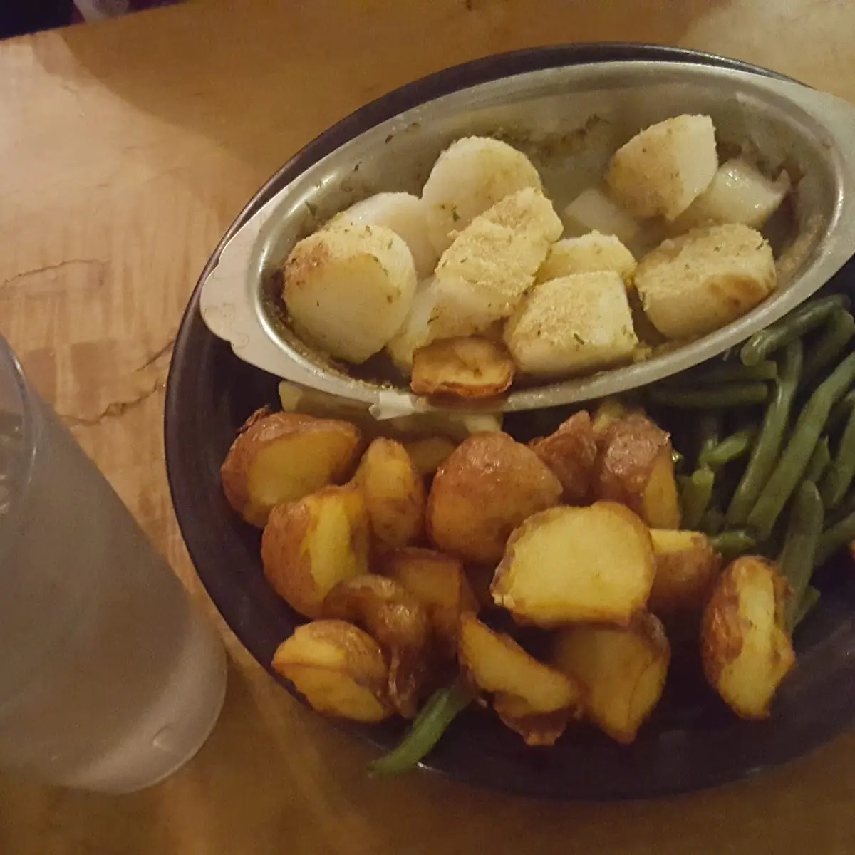 Scallops with Potatoes and String Beans