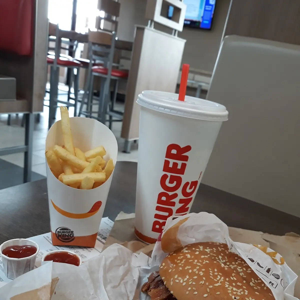 Jr Burger with Medium Fries & Drink