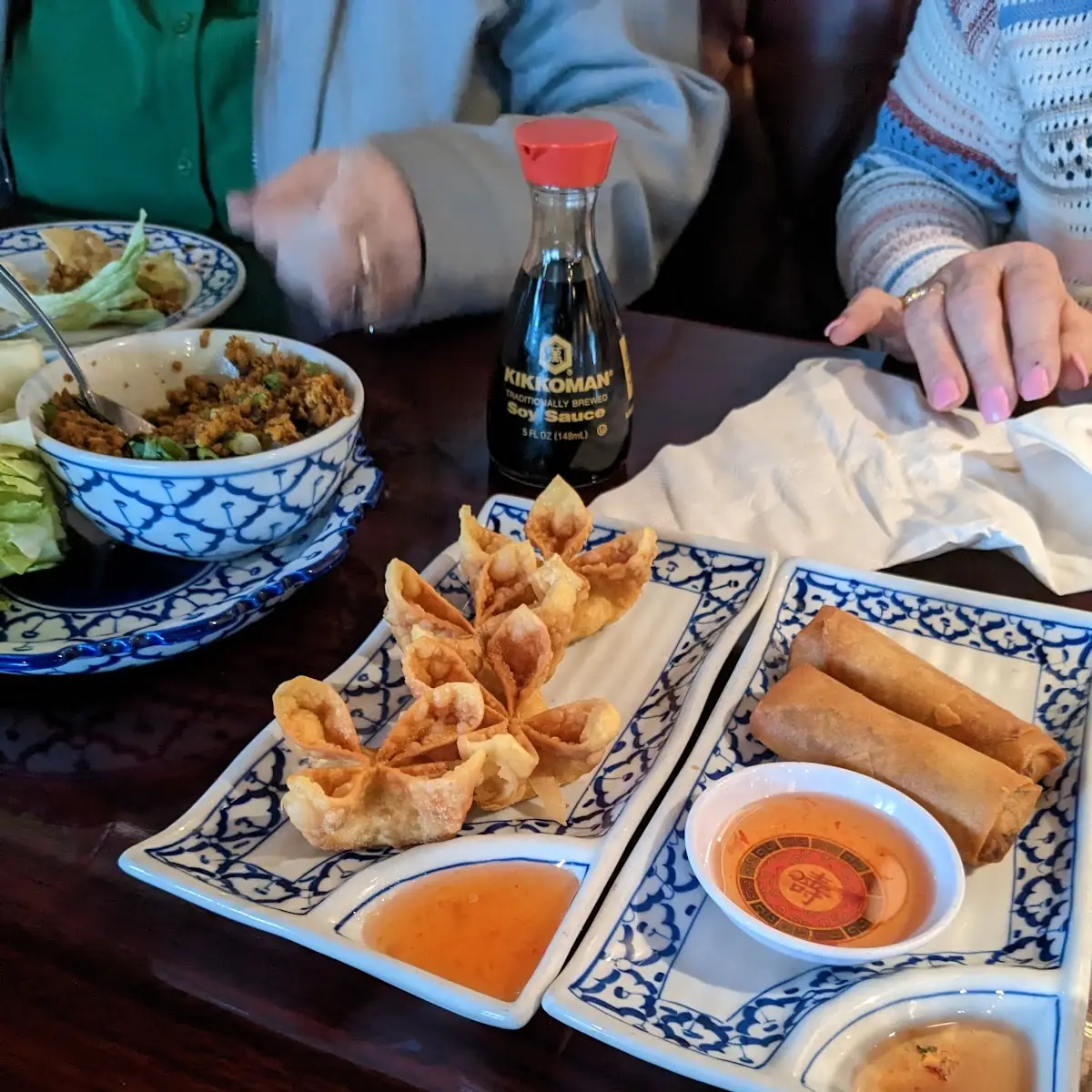 Crab Rangoons and Spring Rolls