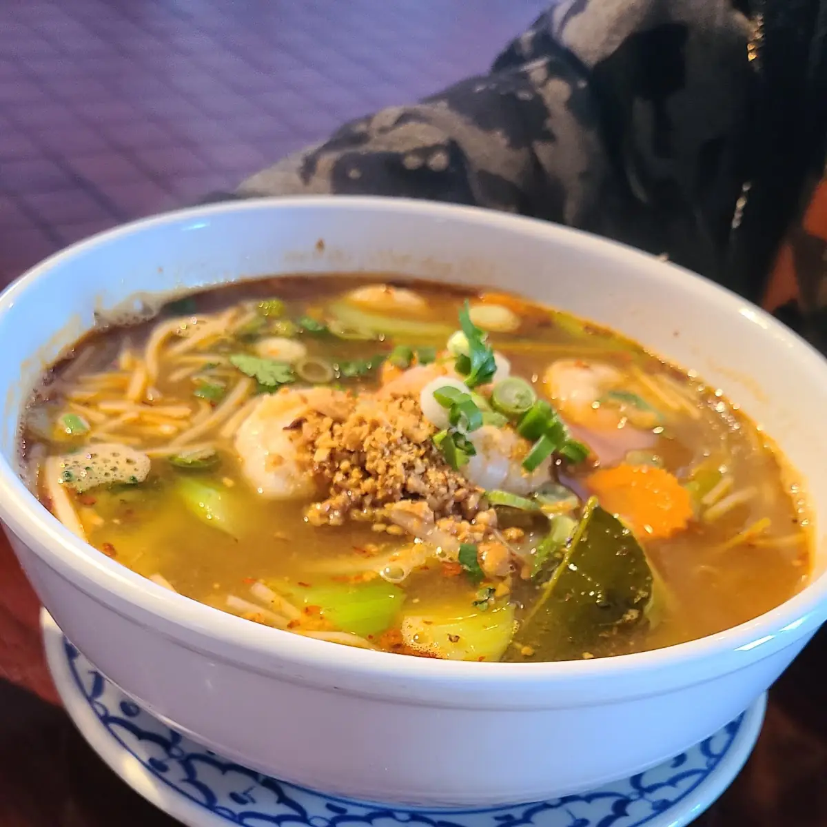 Tom Yum Noodle Soup with Shrimp