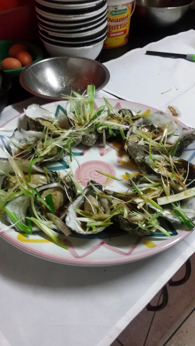 Steam Oysters with Ginger Shallots Soy Sauce, Jacky's modern asian