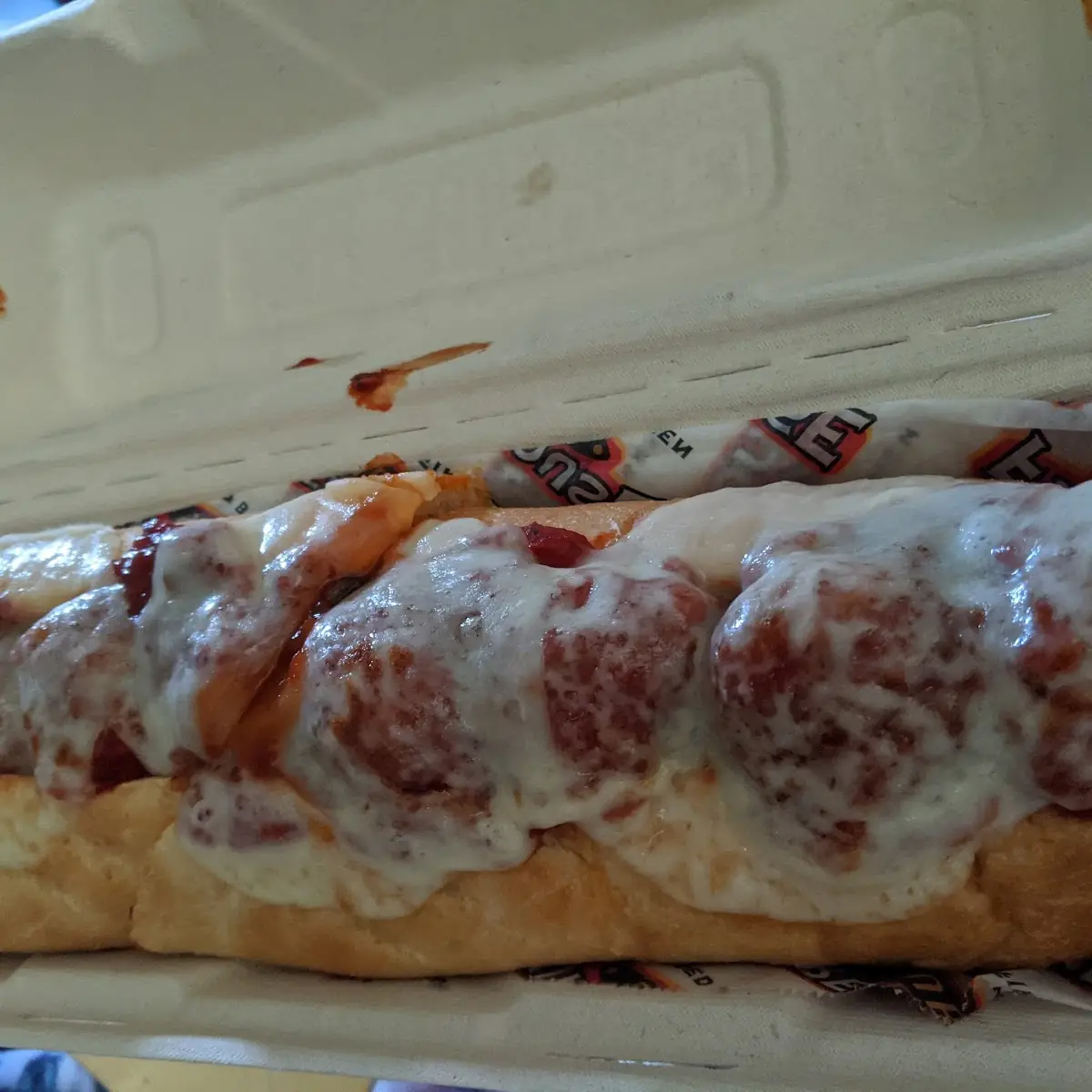Large Sweet and Spicy Firehouse Meatball Sub on White Bread