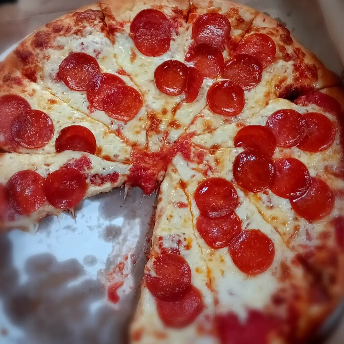 Pepperoni Pizza Cut
