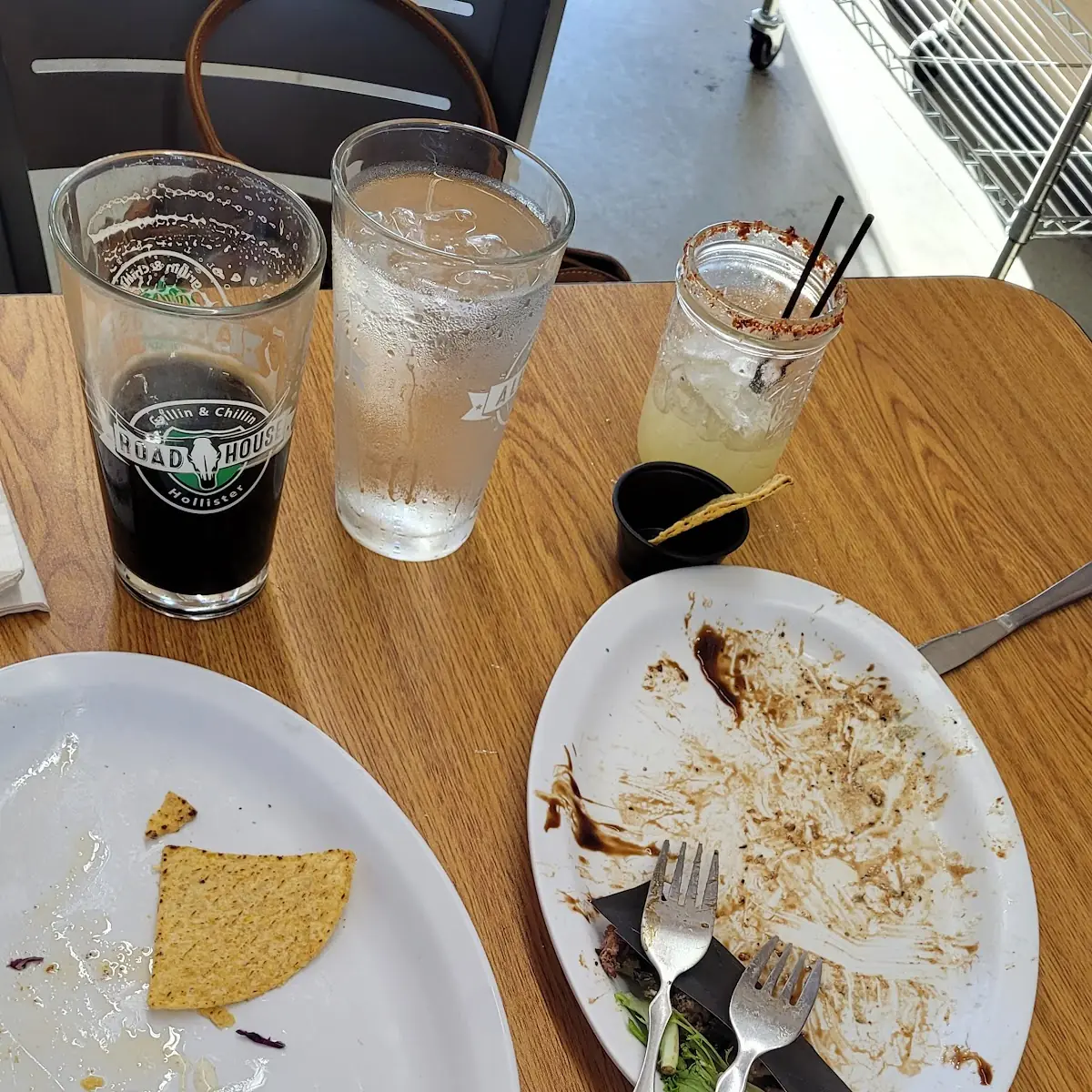 Pulled Brisket Tacos and Tri-Tip Salad They Were Great and We Were Hungry